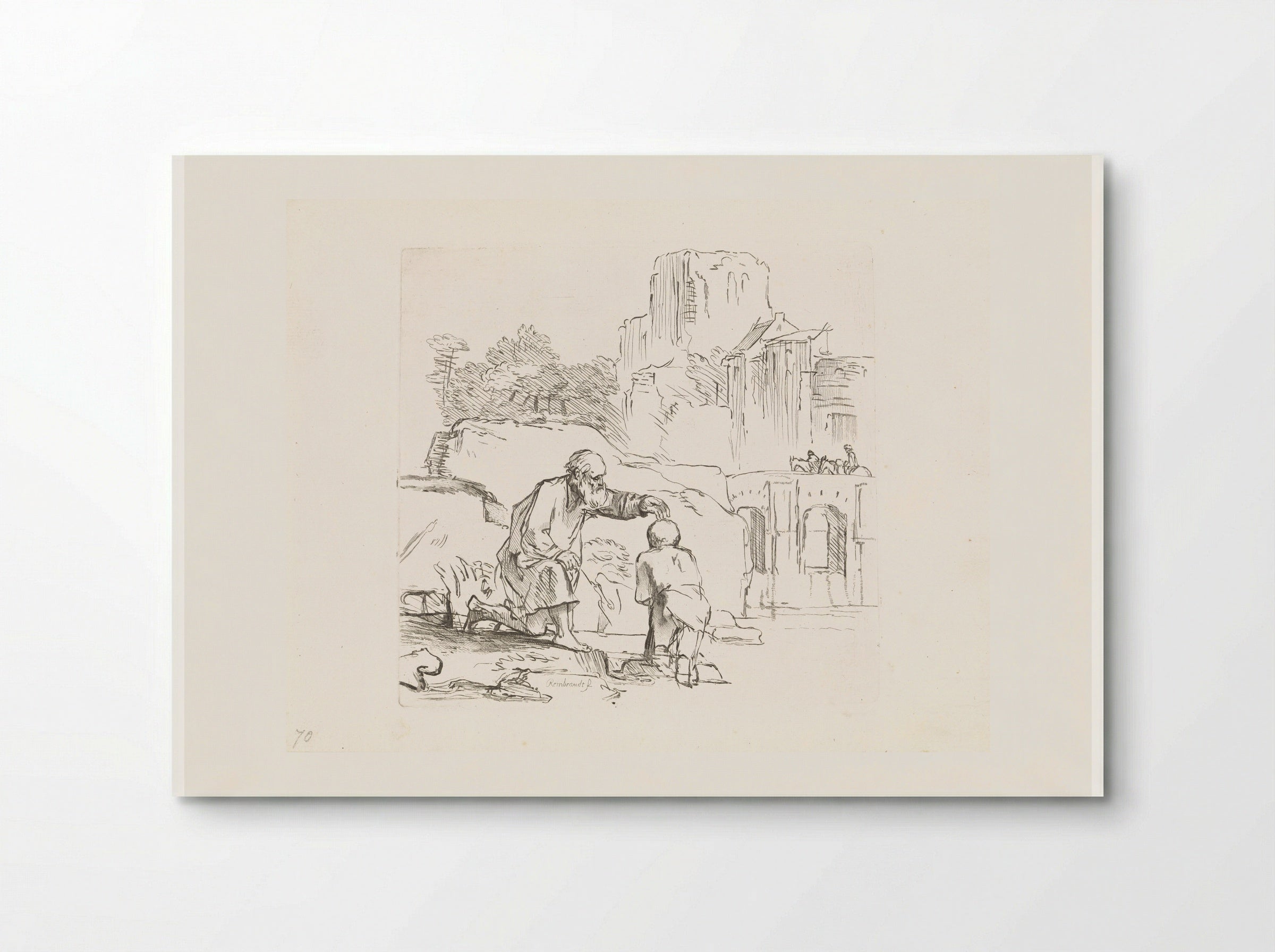The Baptism of the Eunuch - Rembrandt van Rijn - Poster
