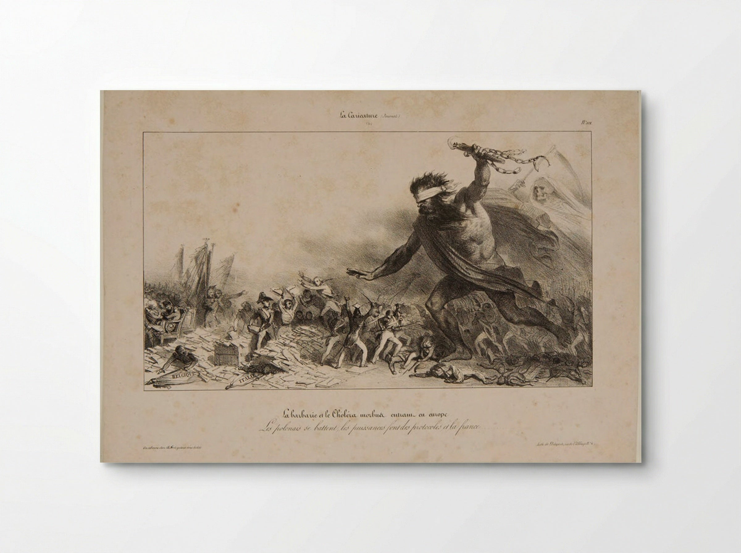 The Barbarians and the Deadly Cholera Arrive in Europe - Denis-Auguste-Marie Raffet - Poster