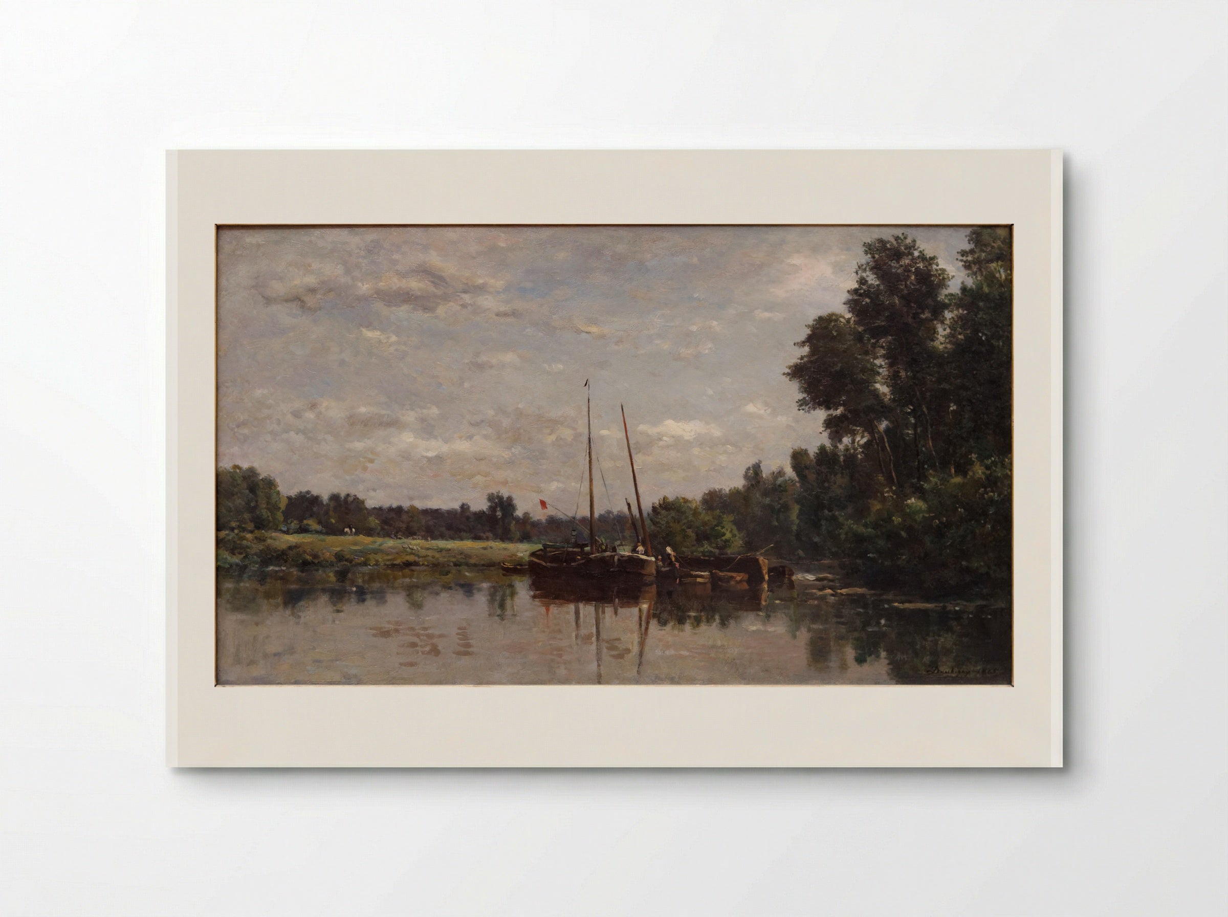 The Barges - Charles-Francois Daubigny - Poster