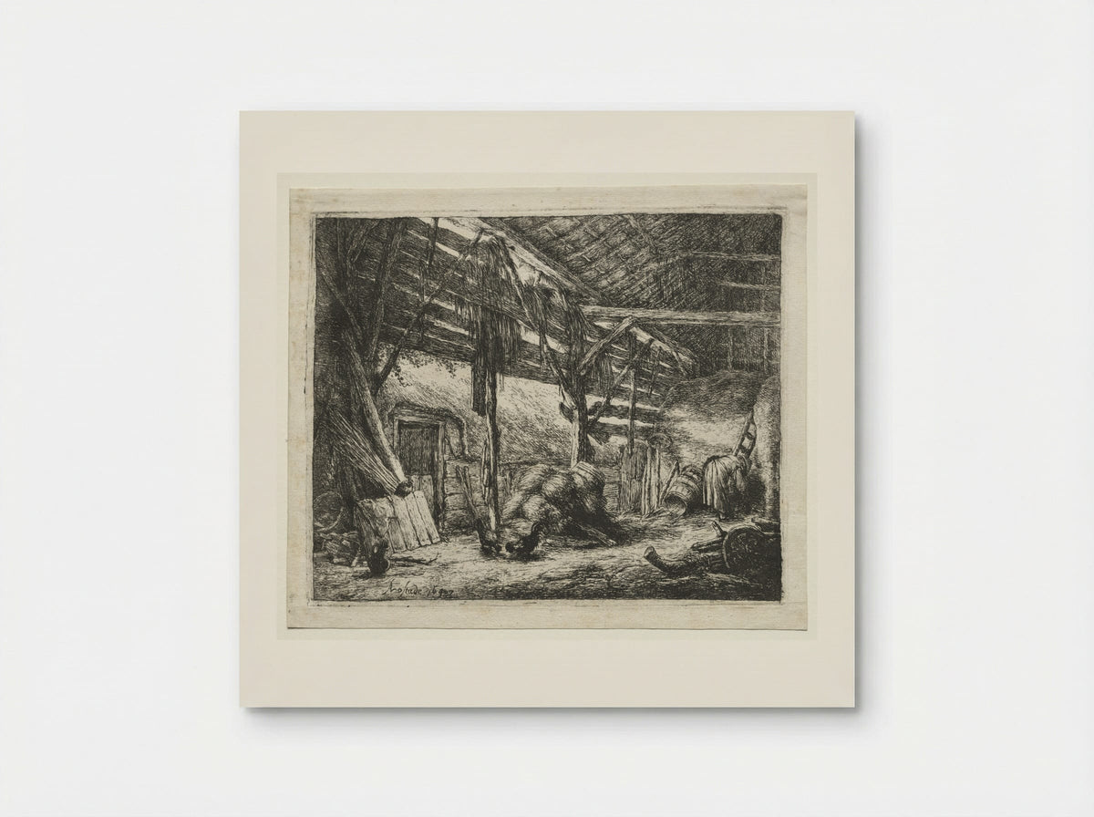 The Barn - Adriaen van Ostade - Poster