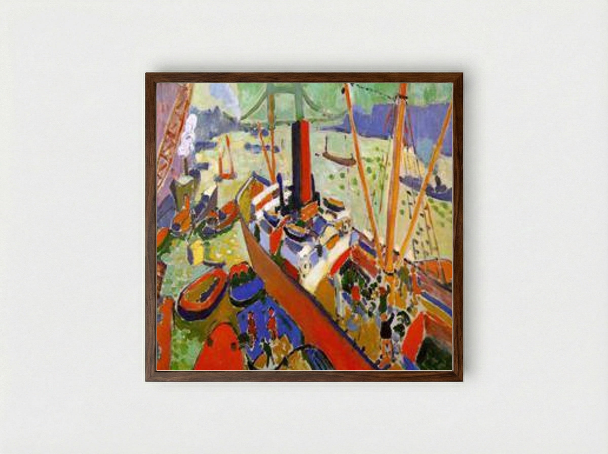 The Basin of London - André Derain - Framed Print Dark Wood