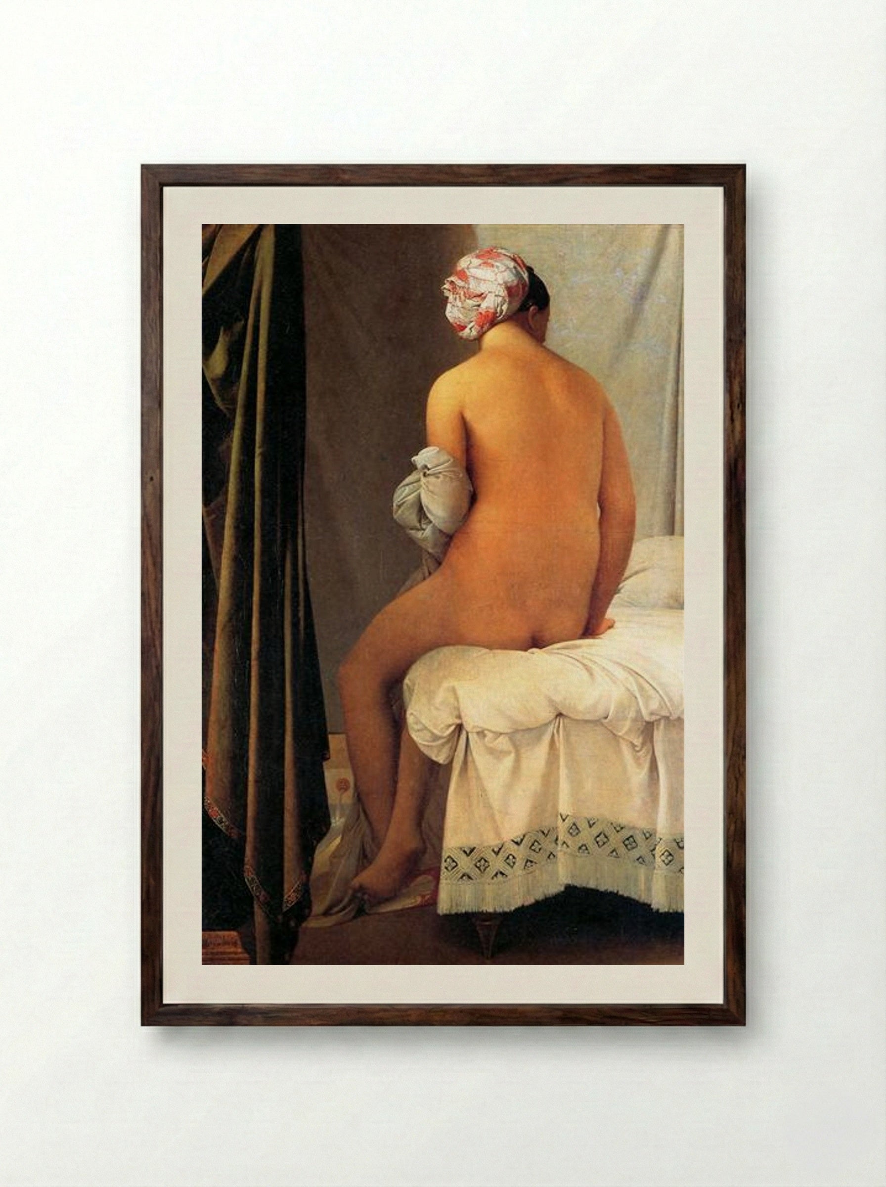 The Bather - Jean-Auguste-Dominique Ingres - Framed Print Dark Wood