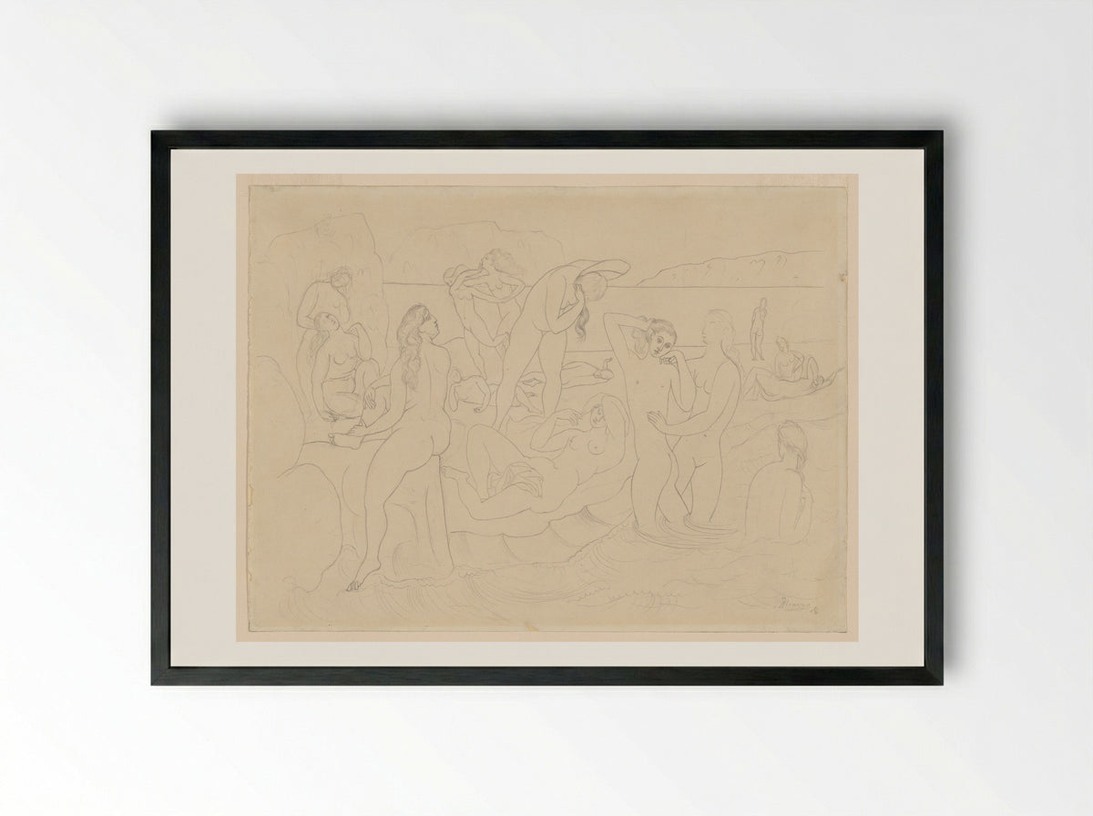 The Bathers - Pablo Picasso - Framed Print Black