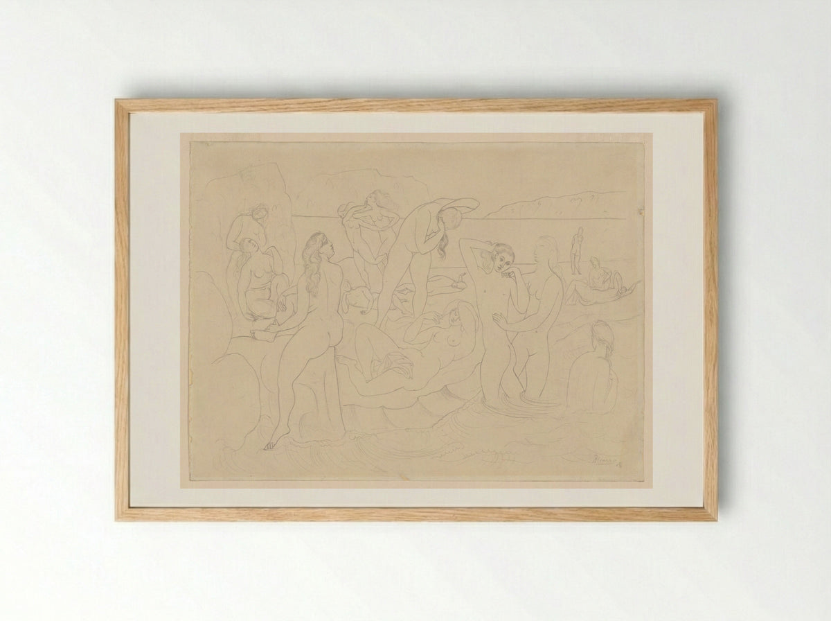 The Bathers - Pablo Picasso - Framed Print Wood