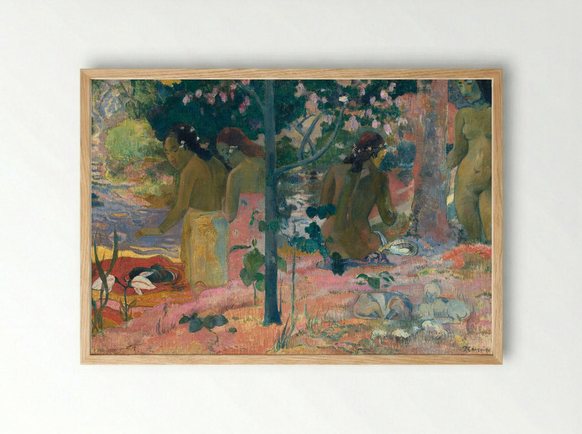 The Bathers - Paul Gauguin - Framed Print Wood