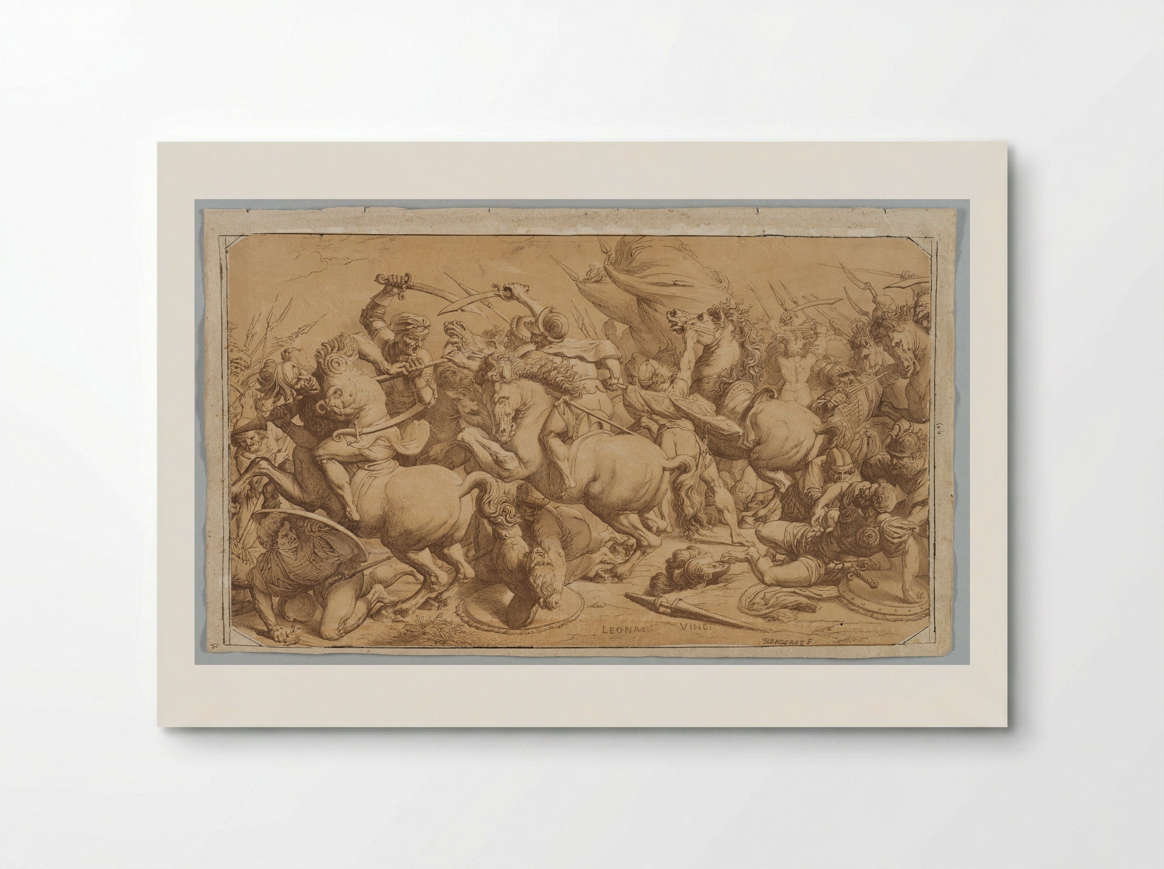 The Battle of Anghiari - Pierre-Nolasque Bergeret - Poster