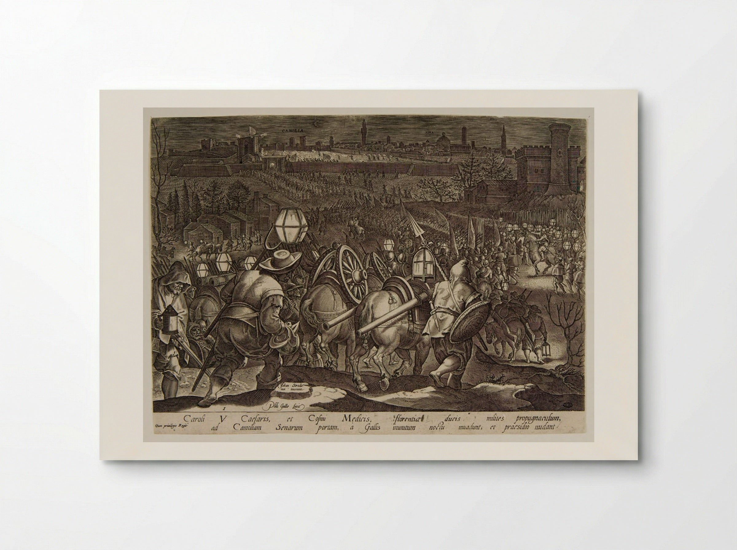 The Battle of Camolia and Siena - Philips Galle - Poster