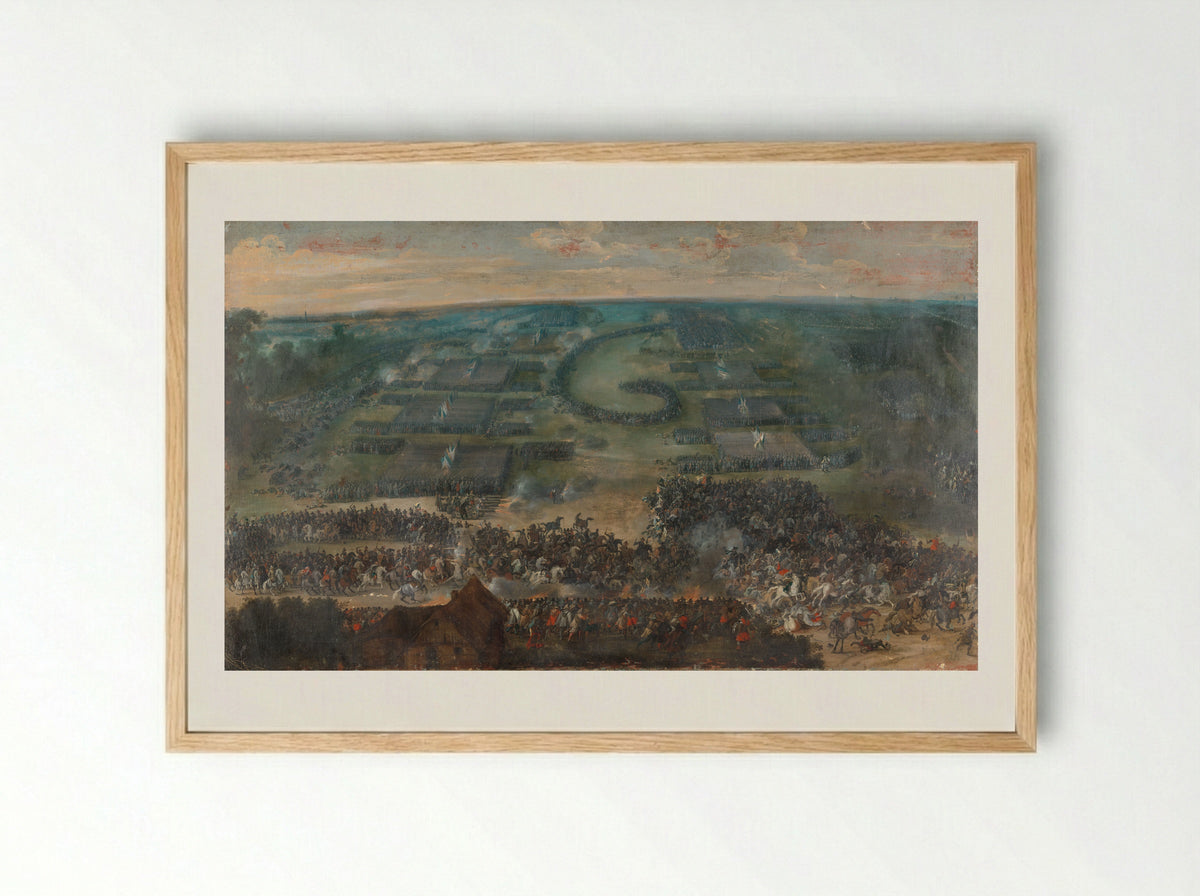 The Battle of Fleurus - Peeter Snayers - Framed Print Wood