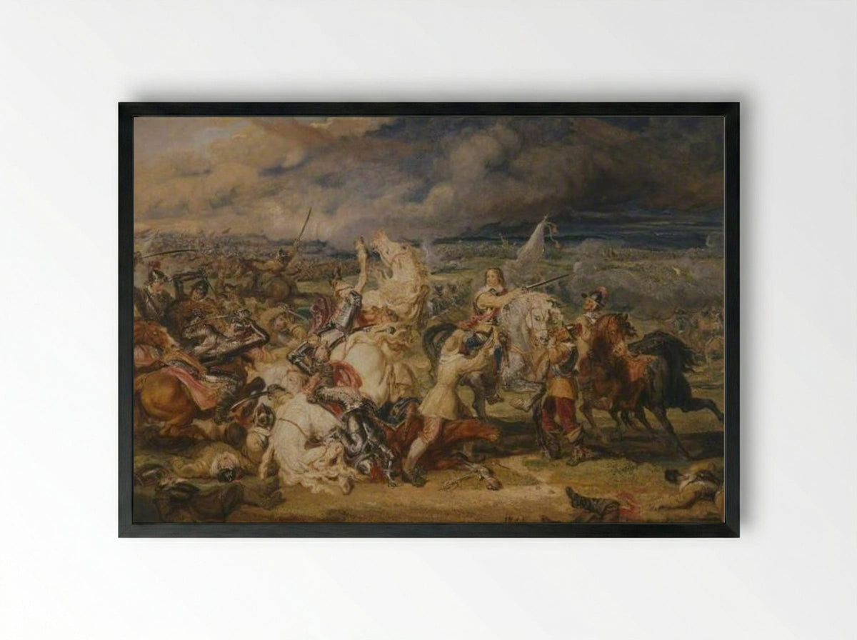 The Battle of Marston Moor - James Ward - Framed Print Black