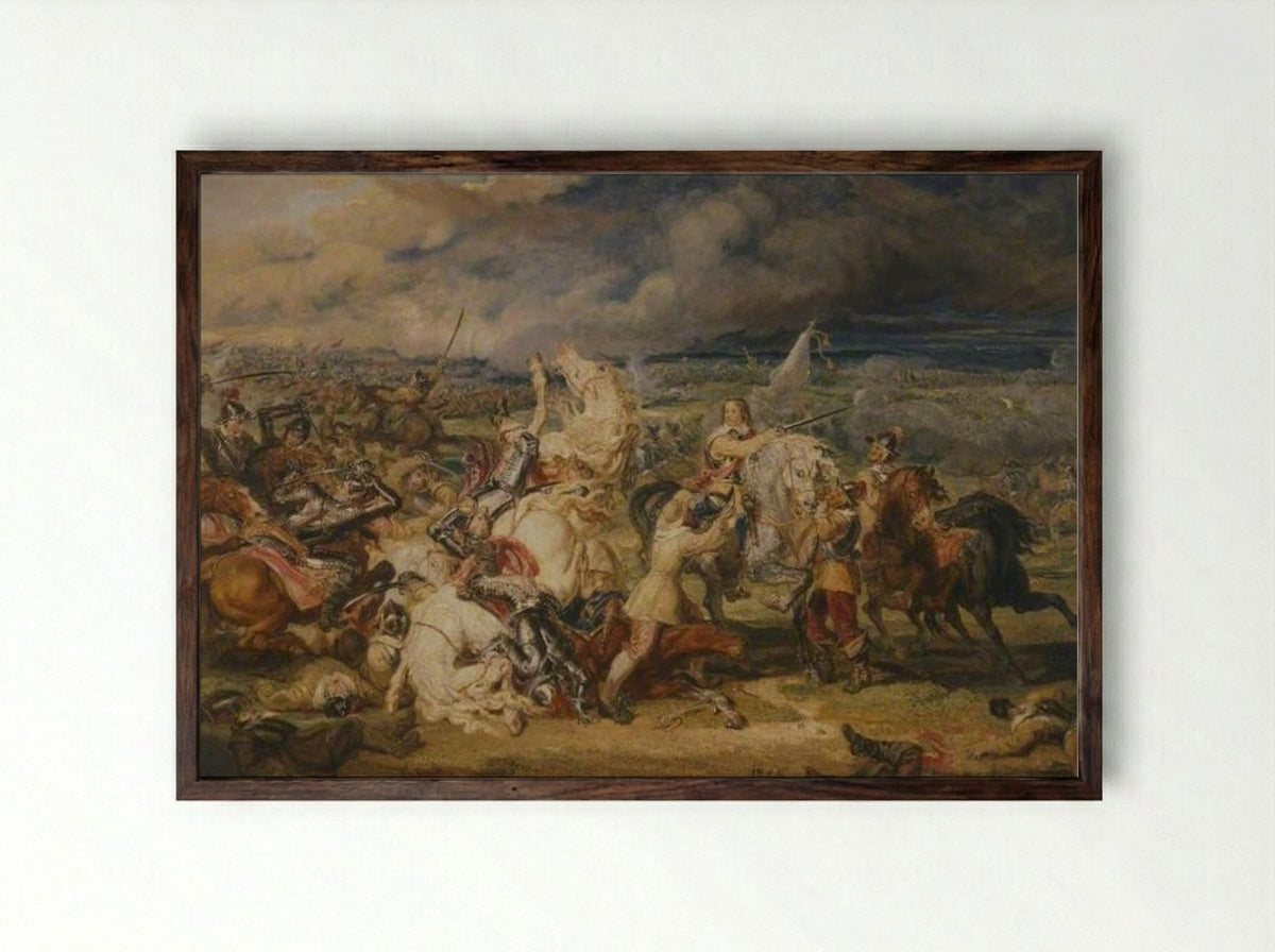 The Battle of Marston Moor - James Ward - Framed Print Dark Wood