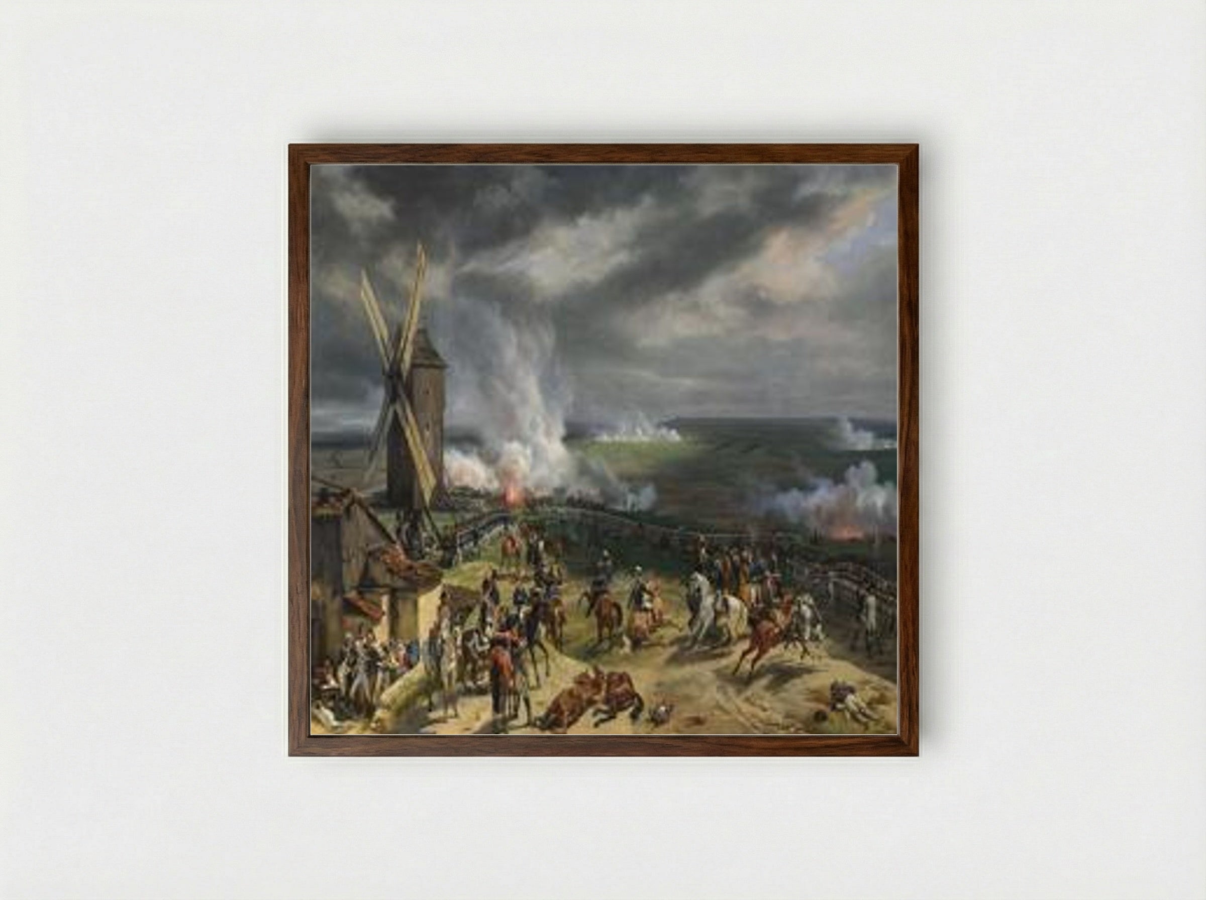 The Battle of Valmy (September 20th 1792) - Horace Vernet - Framed Print Dark Wood