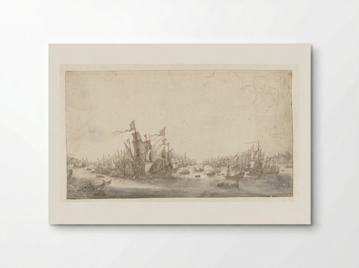 The Battle of the Downs - Abraham de Verwer - Poster