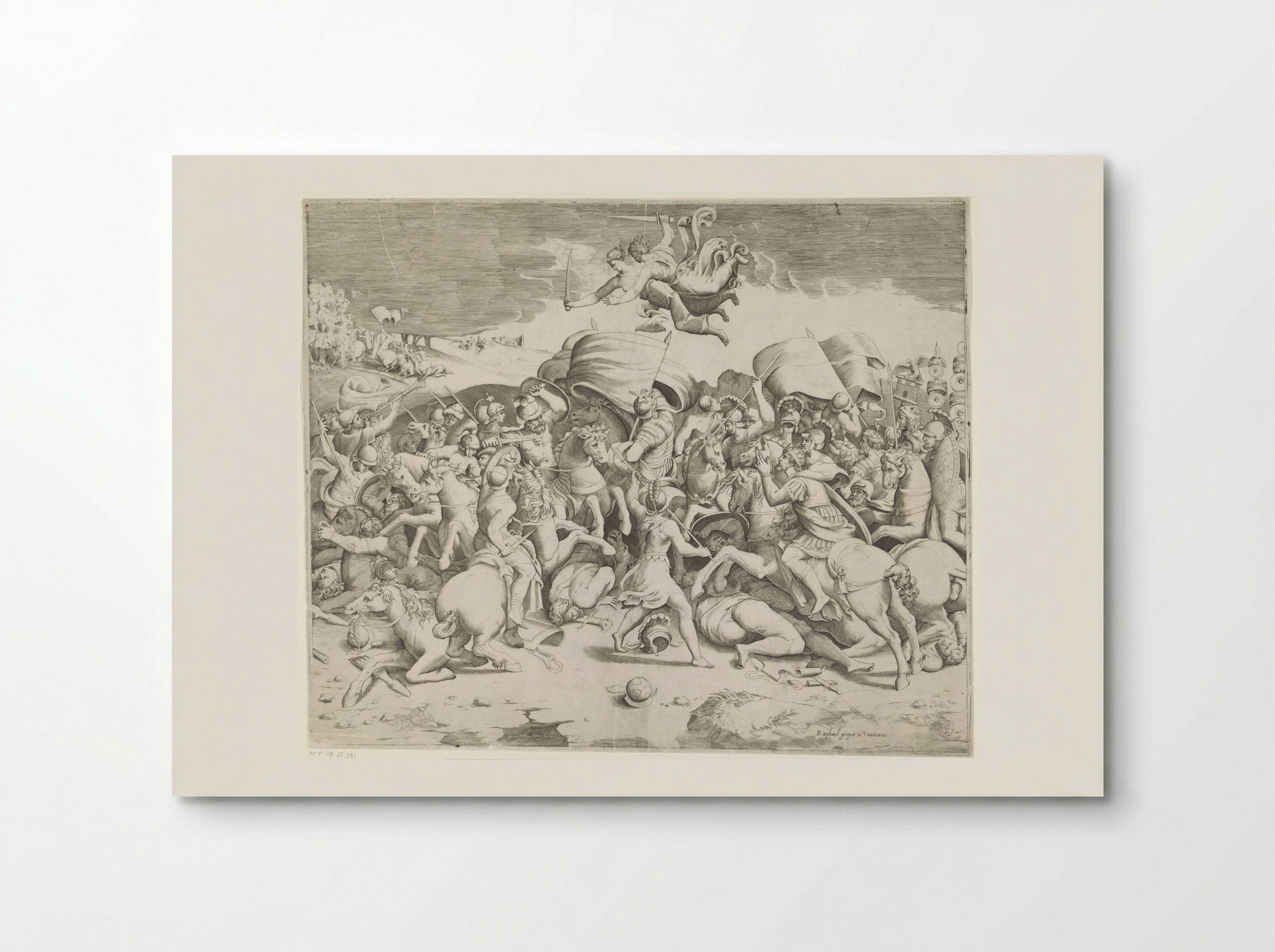 The Battle of the Milvian Bridge - Giulio Bonasone - Poster