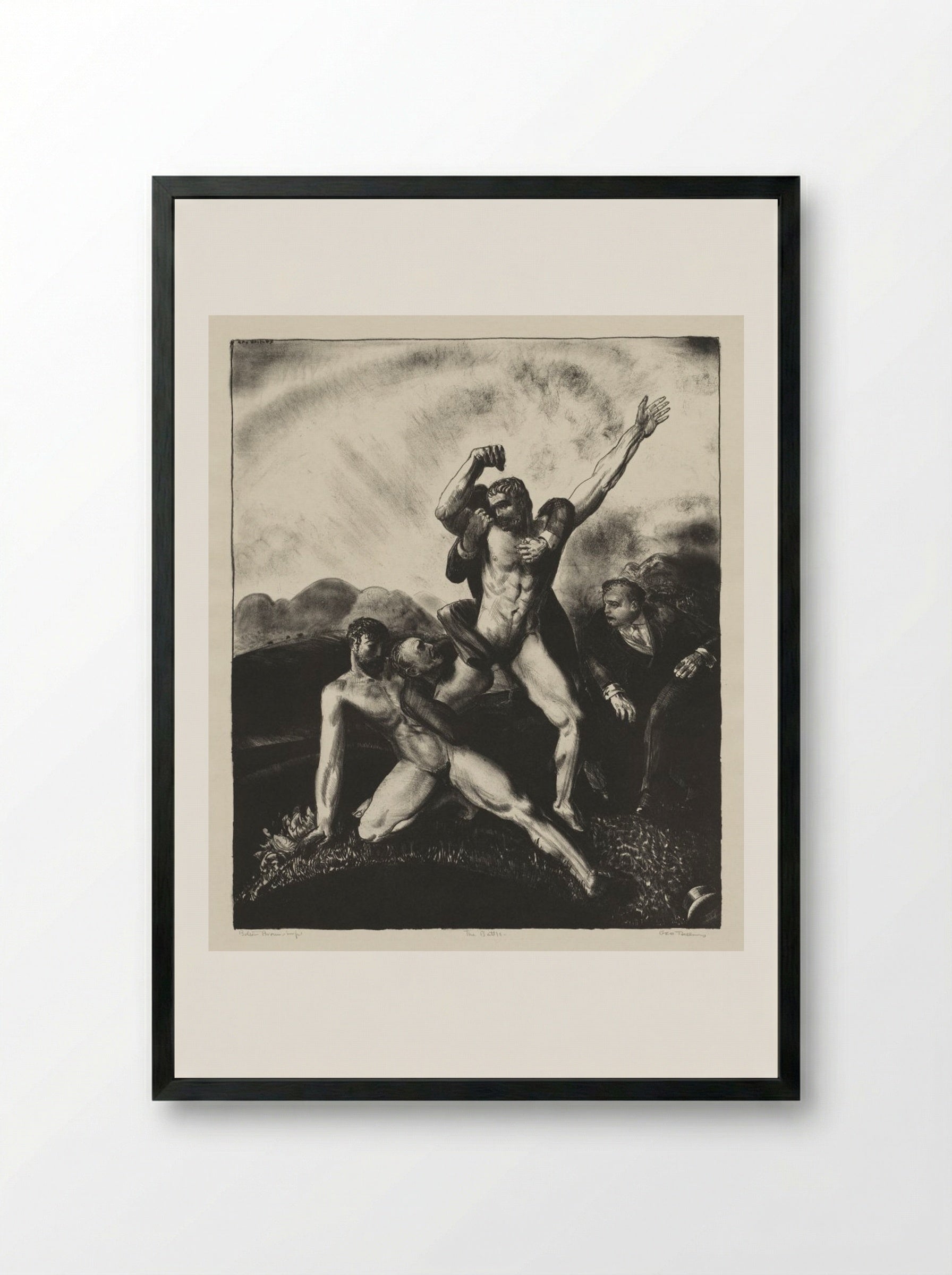 The Battle - George Bellows - Framed Print Black