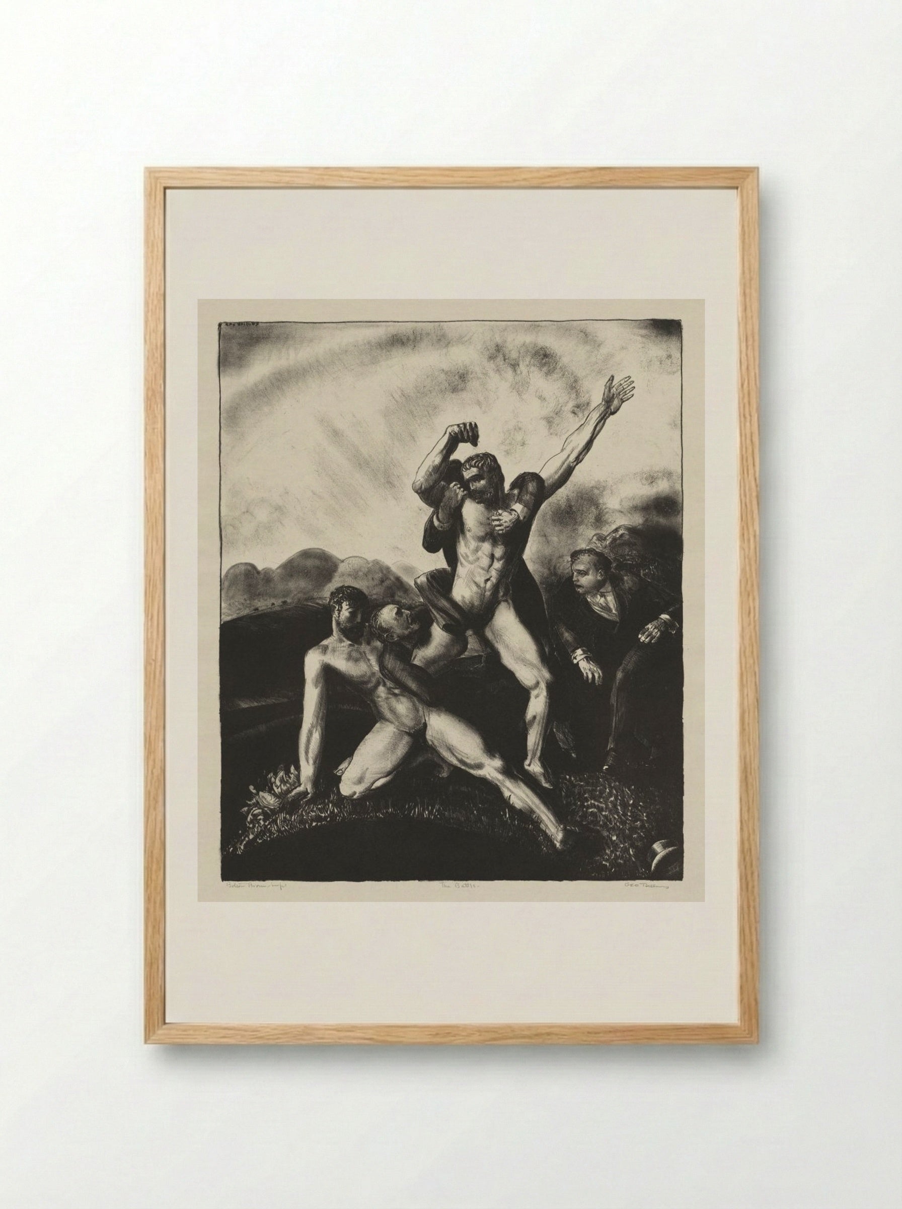 The Battle - George Bellows - Framed Print Wood