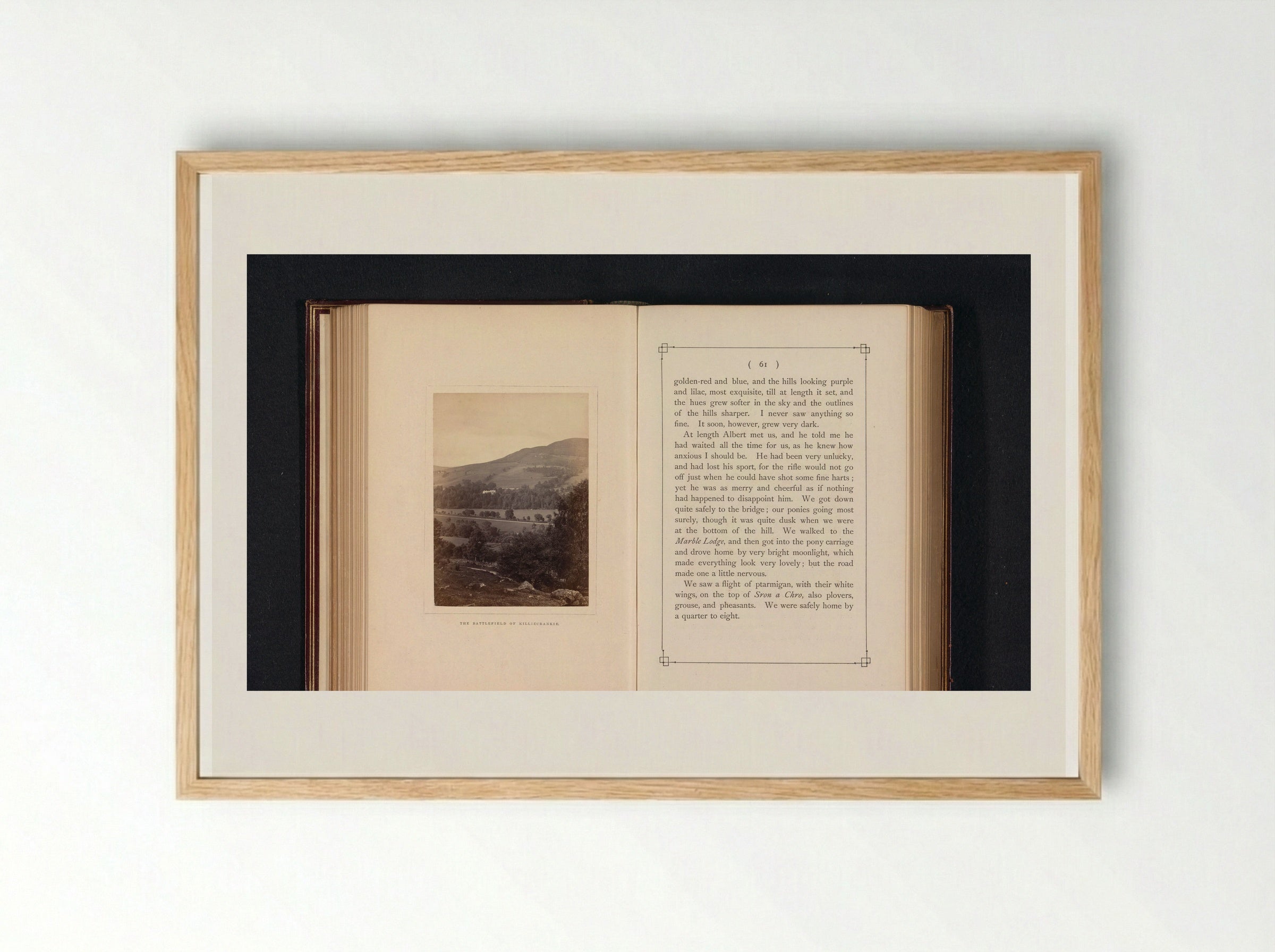 The Battlefield of Killiecrankie - George Washington Wilson - Framed Print Wood