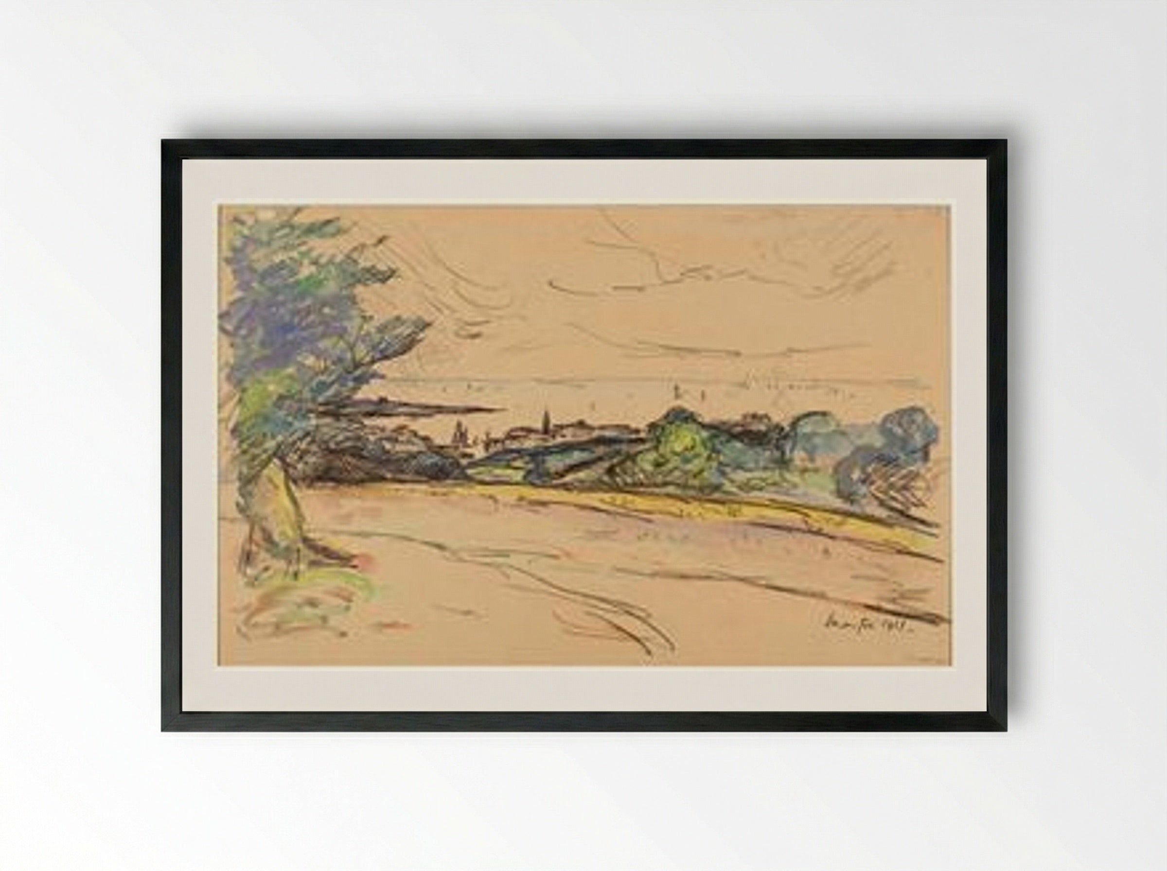 The Bay of Concarneau - Maxime Maufra - Framed Print Black