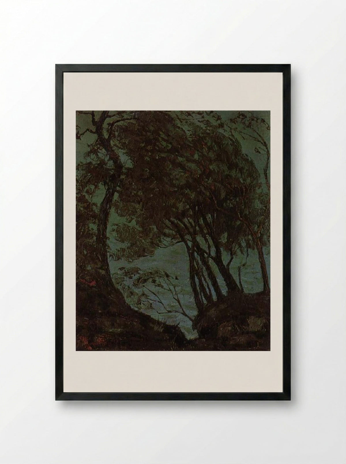 The Bay of Naples's View - Grant Wood - Framed Print Black