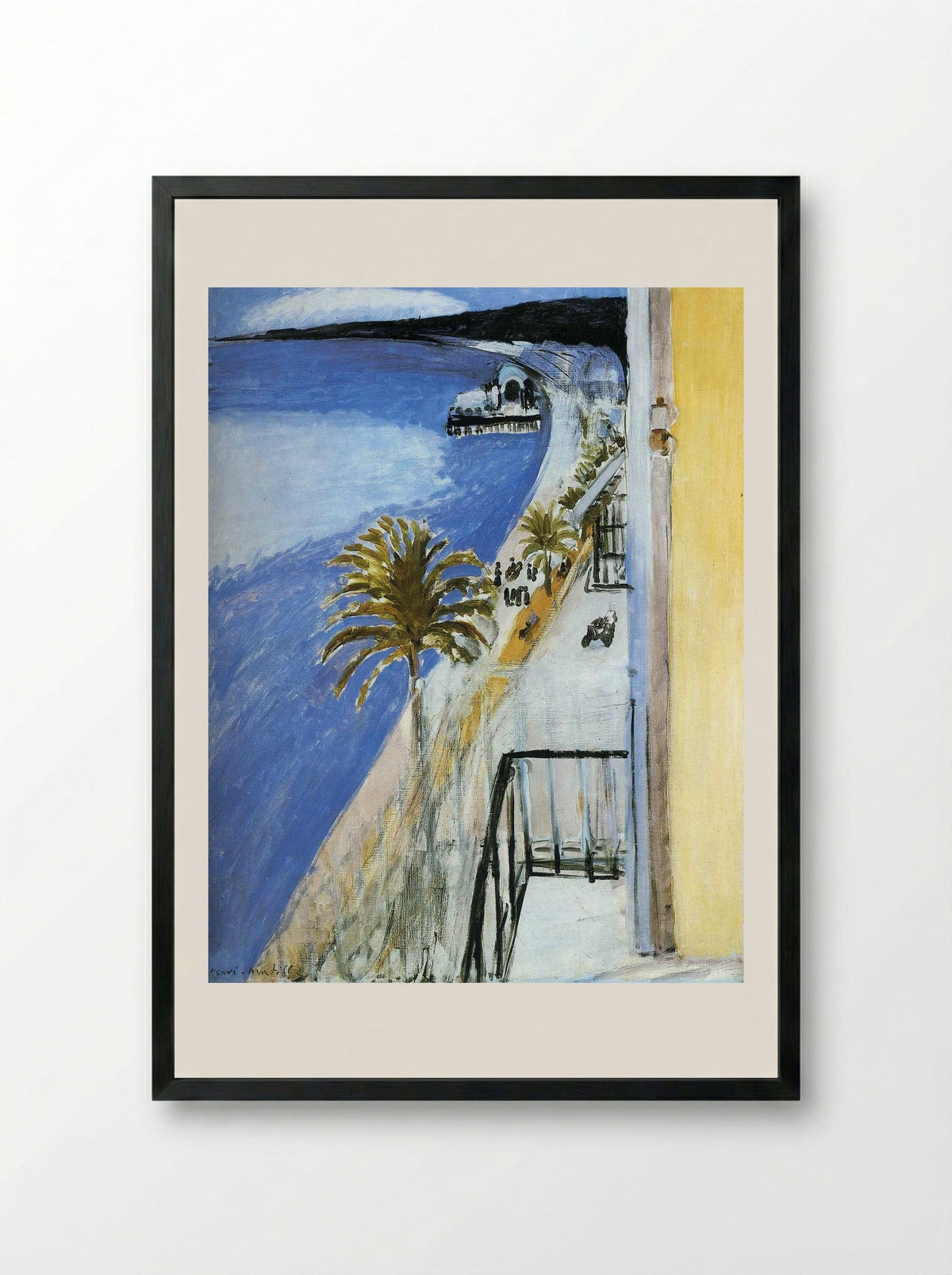 The Bay of Nice - Henri Matisse - Framed Print Black