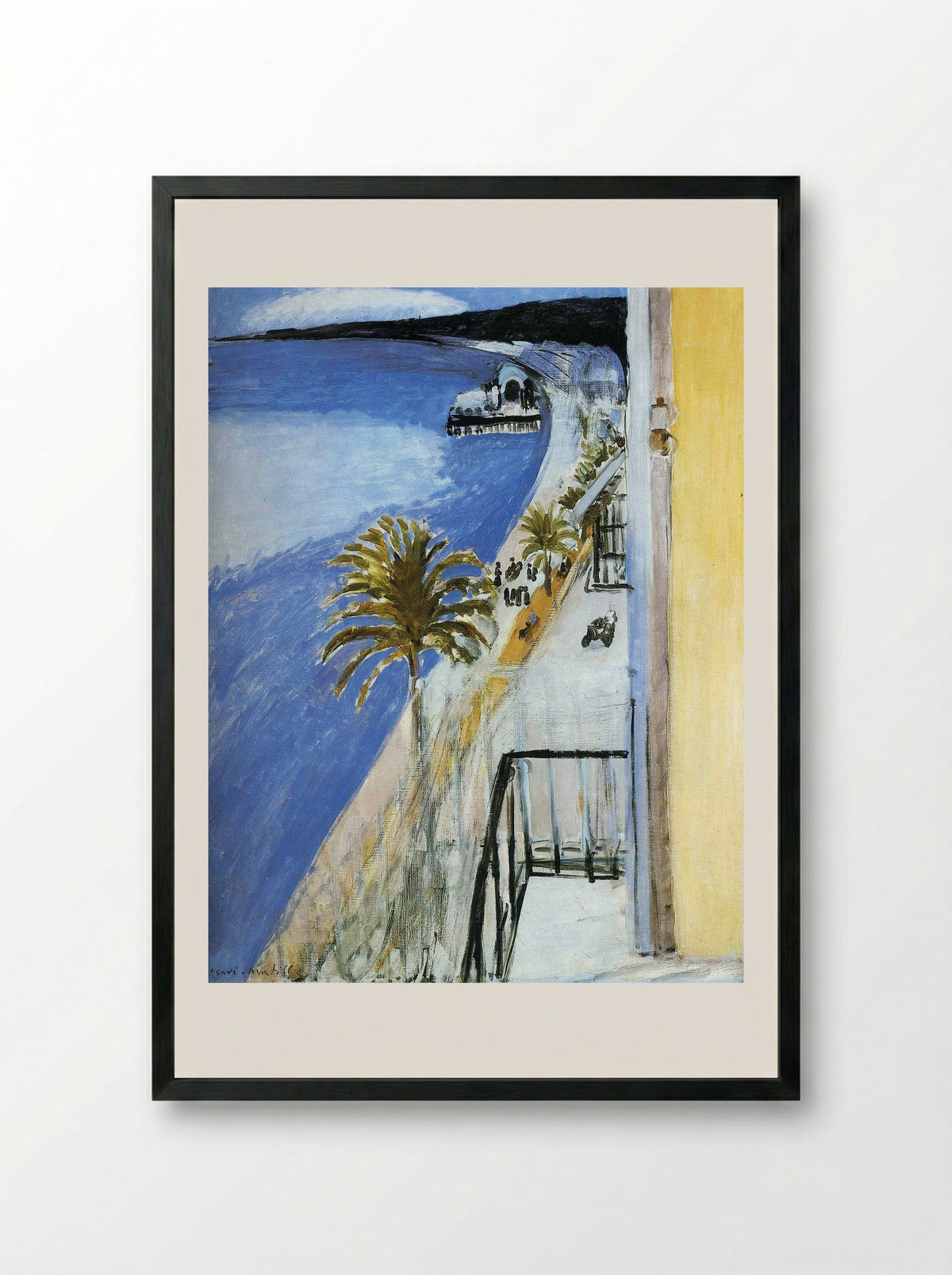 The Bay of Nice - Henri Matisse - Framed Print Black