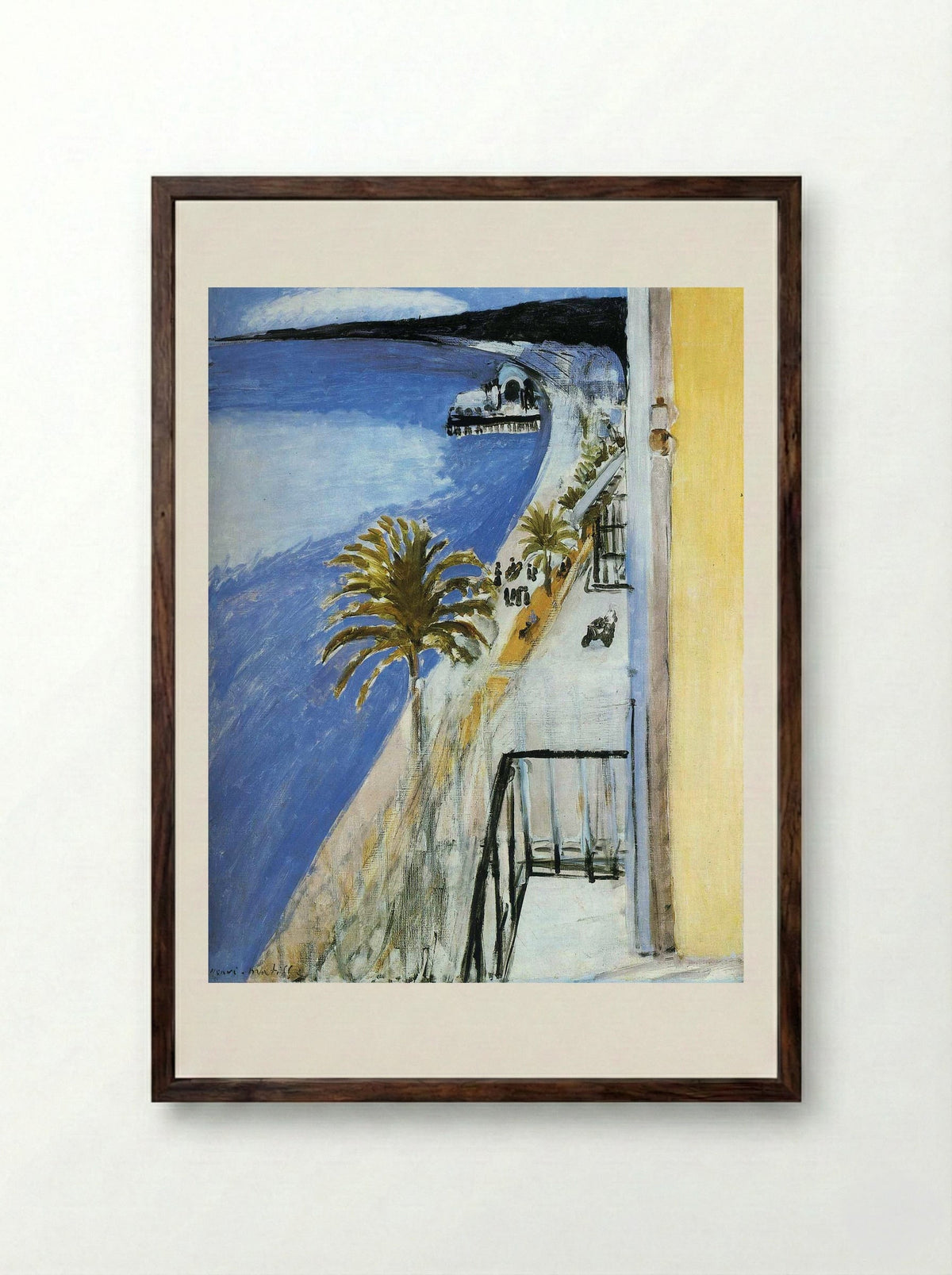 The Bay of Nice - Henri Matisse - Framed Print Dark Wood