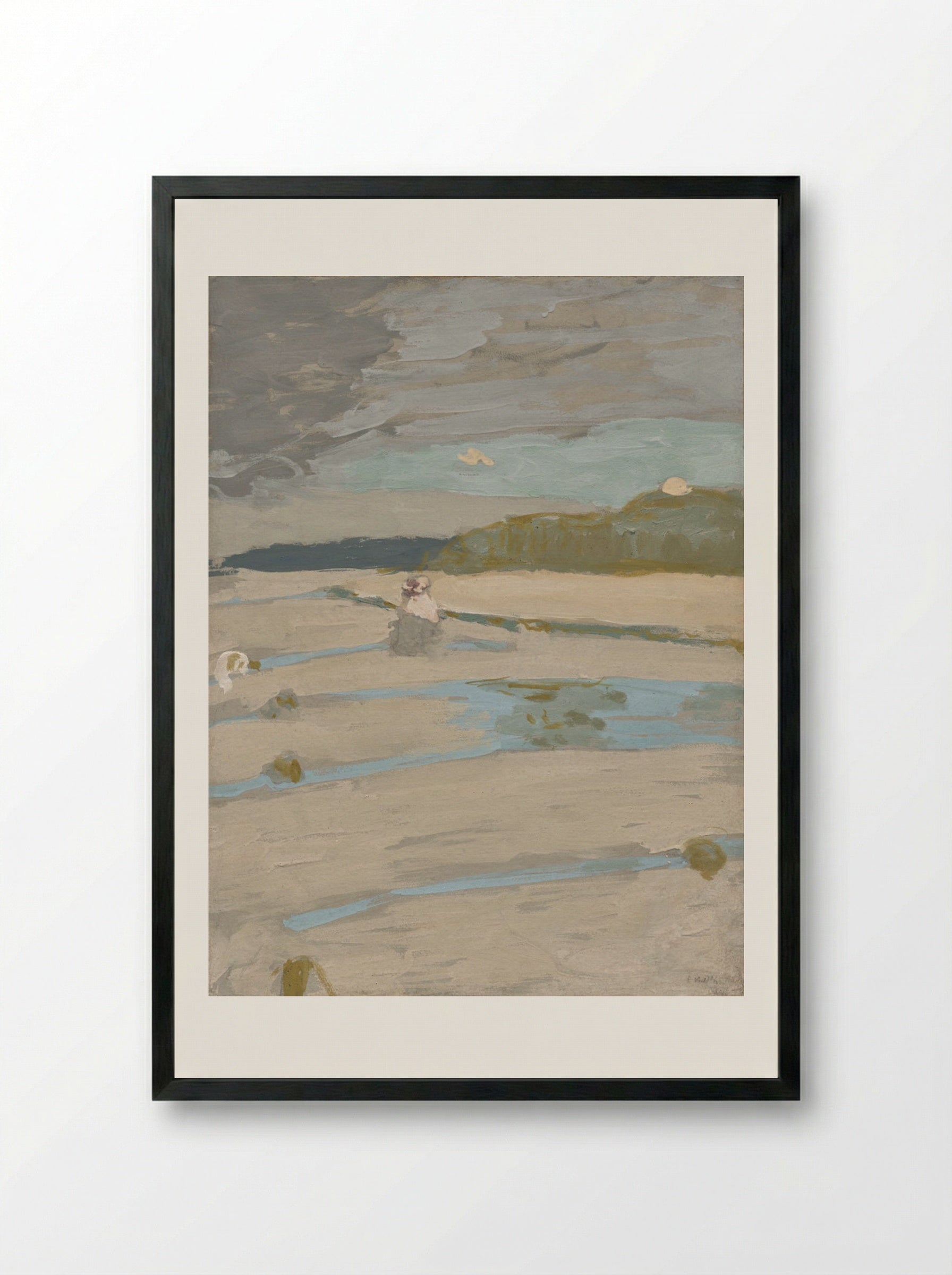 The Beach at Saint-Jacut - Édouard Vuillard - Framed Print Black