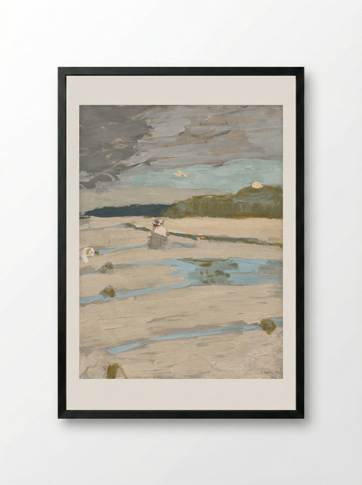 The Beach at Saint-Jacut - Édouard Vuillard - Framed Print Black