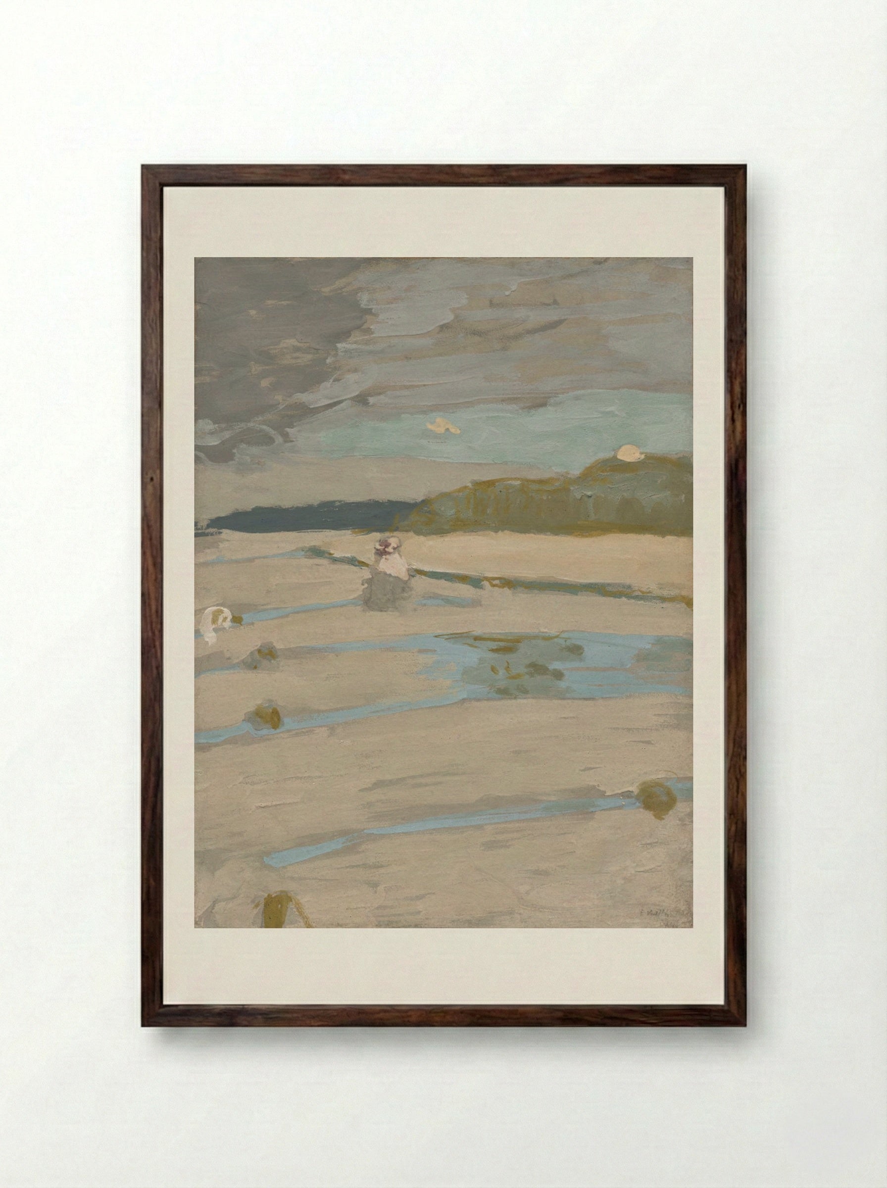 The Beach at Saint-Jacut - Édouard Vuillard - Framed Print Dark Wood