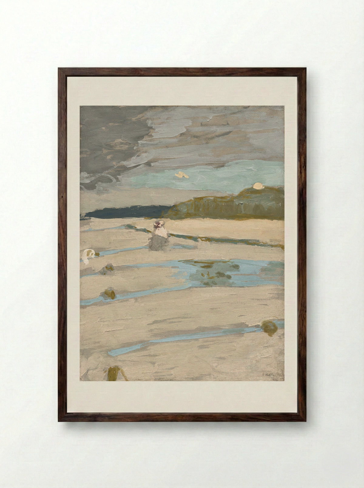 The Beach at Saint-Jacut - Édouard Vuillard - Framed Print Dark Wood