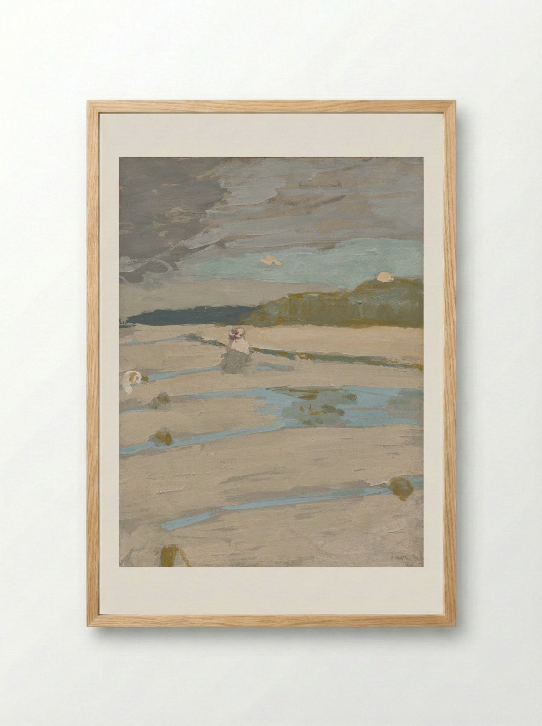 The Beach at Saint-Jacut - Édouard Vuillard - Framed Print Wood