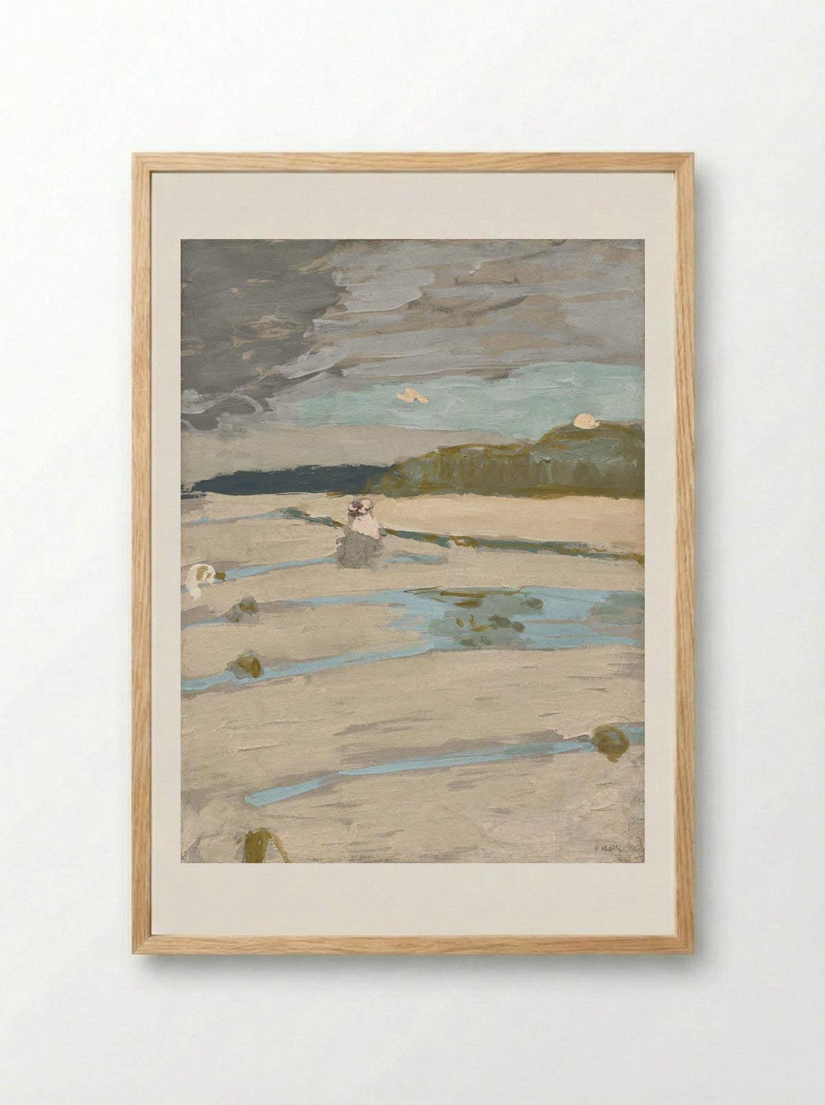 The Beach at Saint-Jacut - Édouard Vuillard - Framed Print Wood