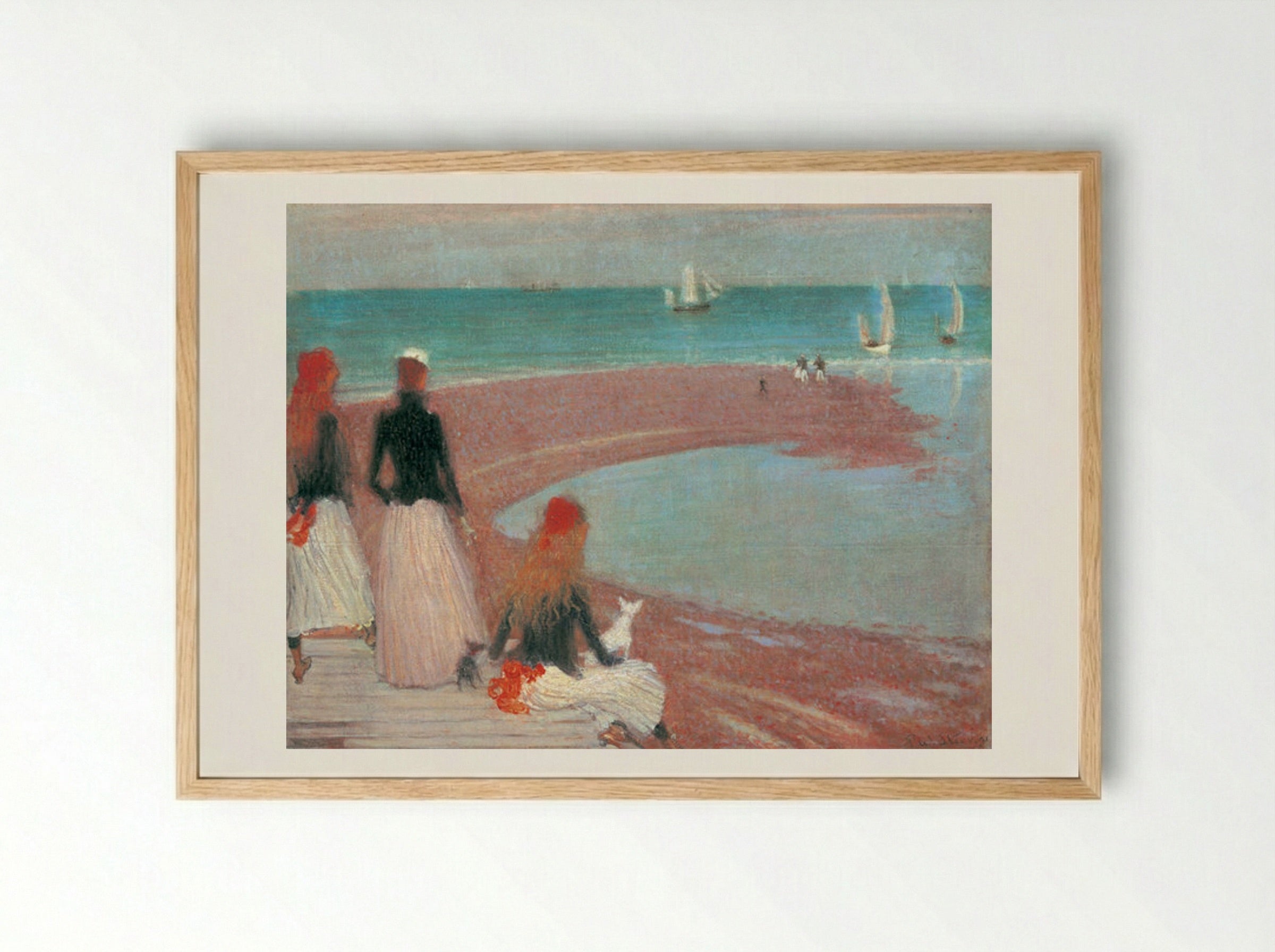 The Beach at Walberswick - Philip Wilson Steer - Framed Print Wood
