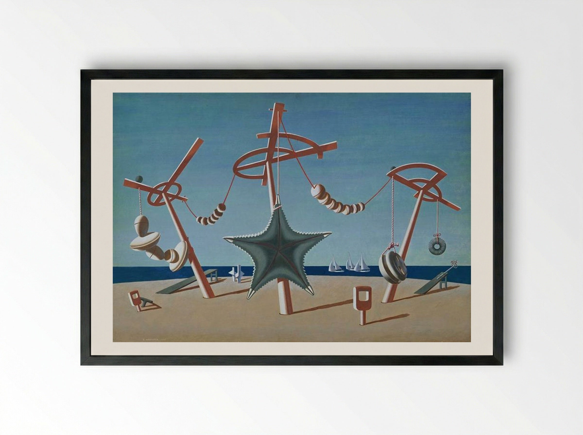 The Beached Margin - Edward Wadsworth - Framed Print Black