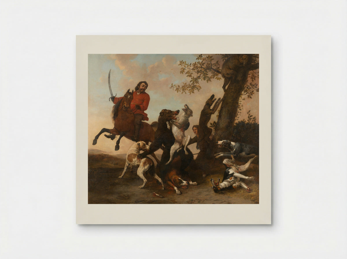 The Bear Hunt - Paulus Potter - Poster