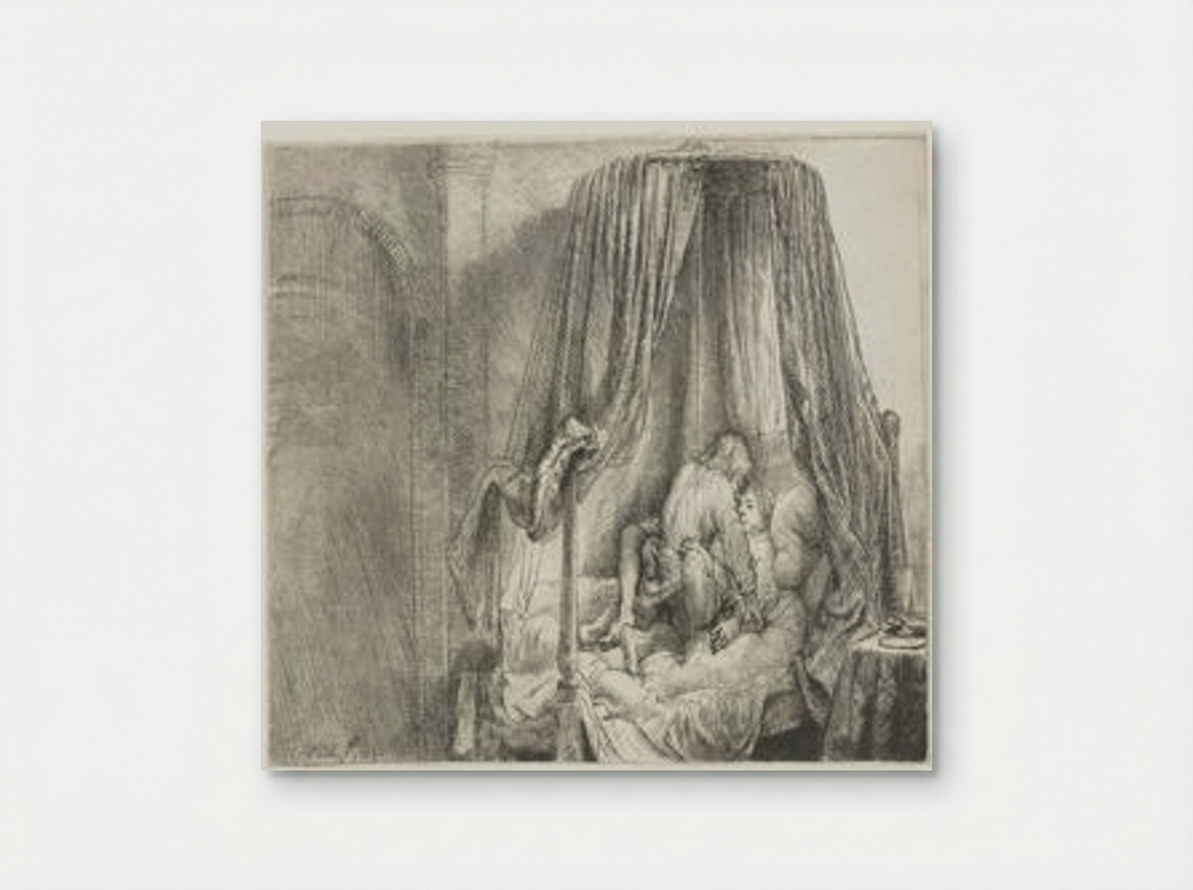 The Bedstead - Rembrandt van Rijn - Poster