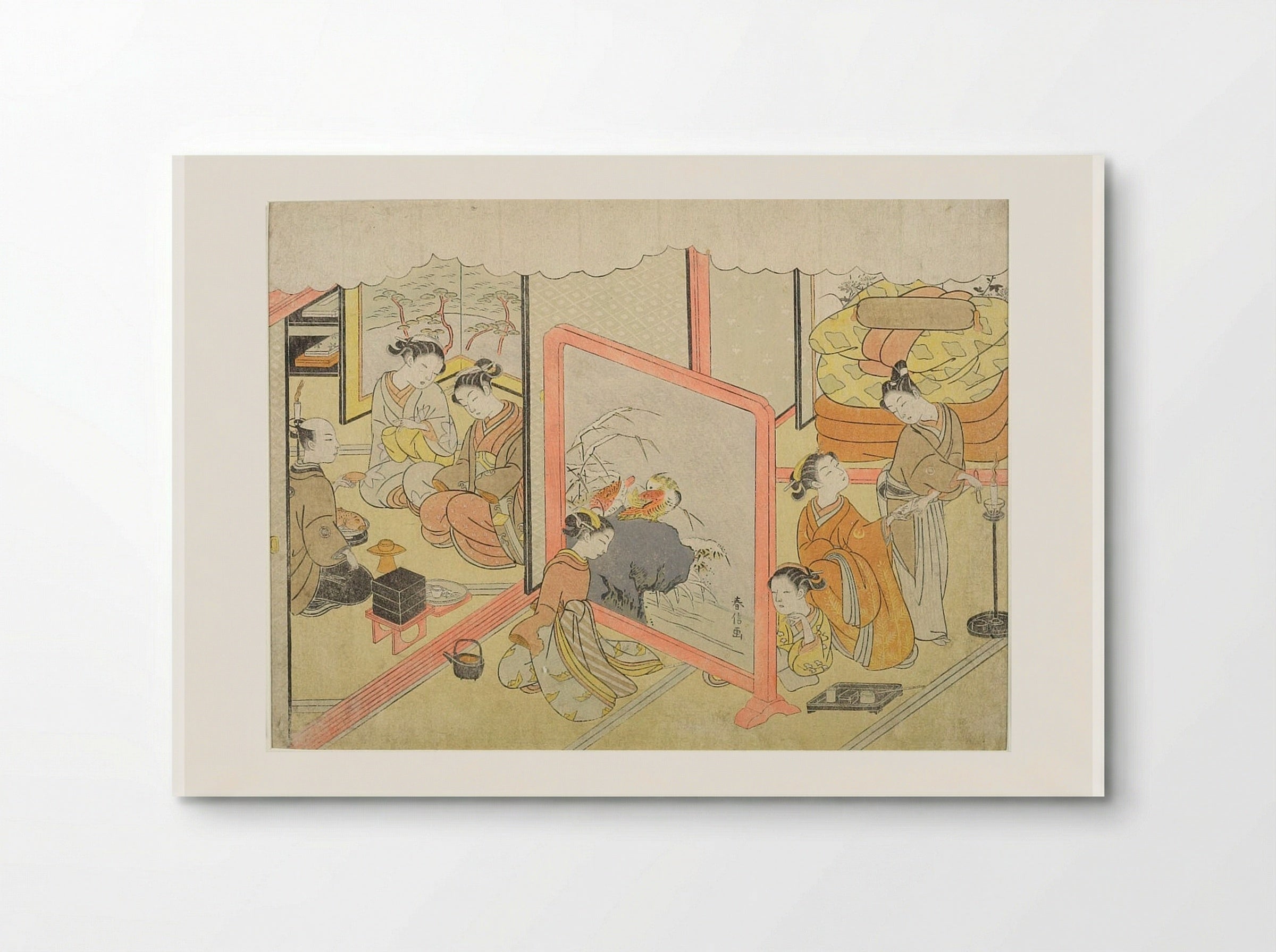 The Bedtime Sake Cup - Suzuki Harunobu - Poster