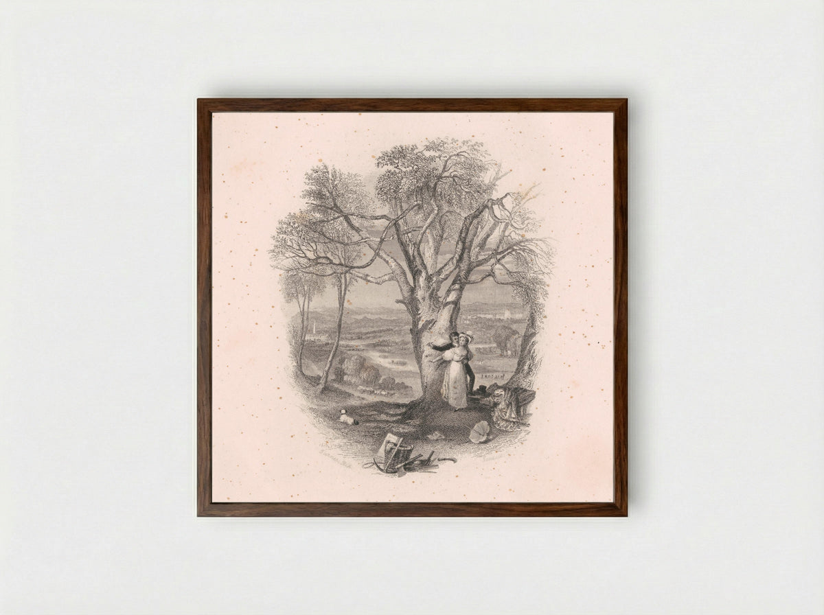 The Beech Trees Petition - Edward Goodall - Framed Print Dark Wood