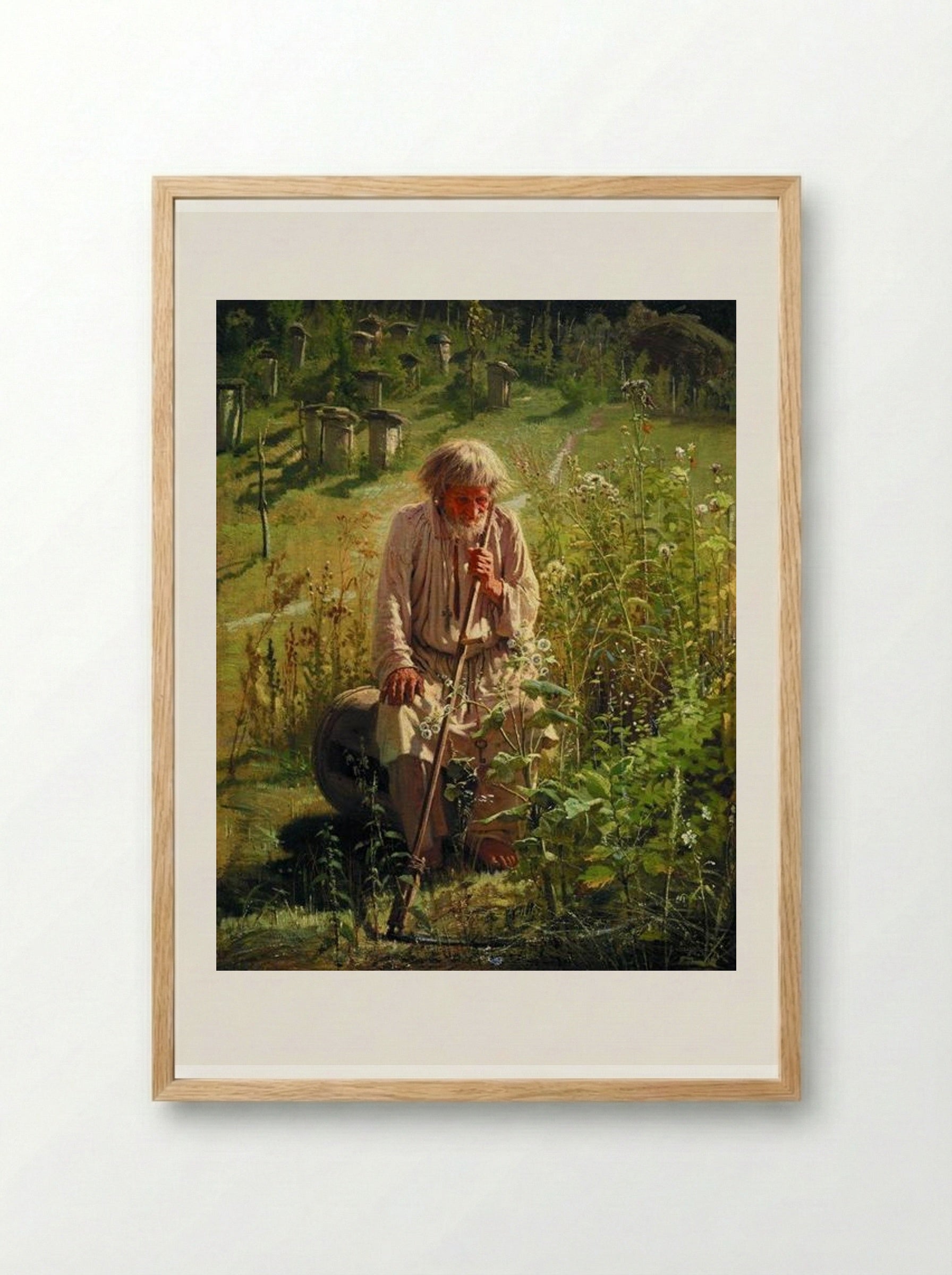 The Beekeeper - Ivan Kramskoy - Framed Print Wood