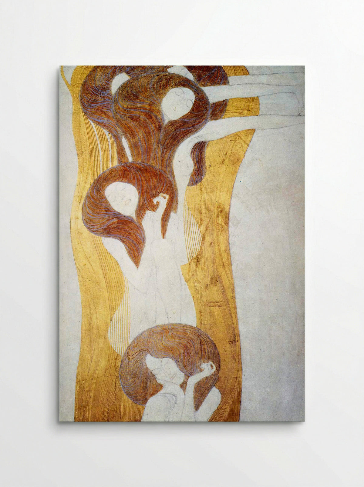 The Beethoven Frieze: The Longing for Happiness Finds Repose in Poetry - Gustav Klimt - Poster