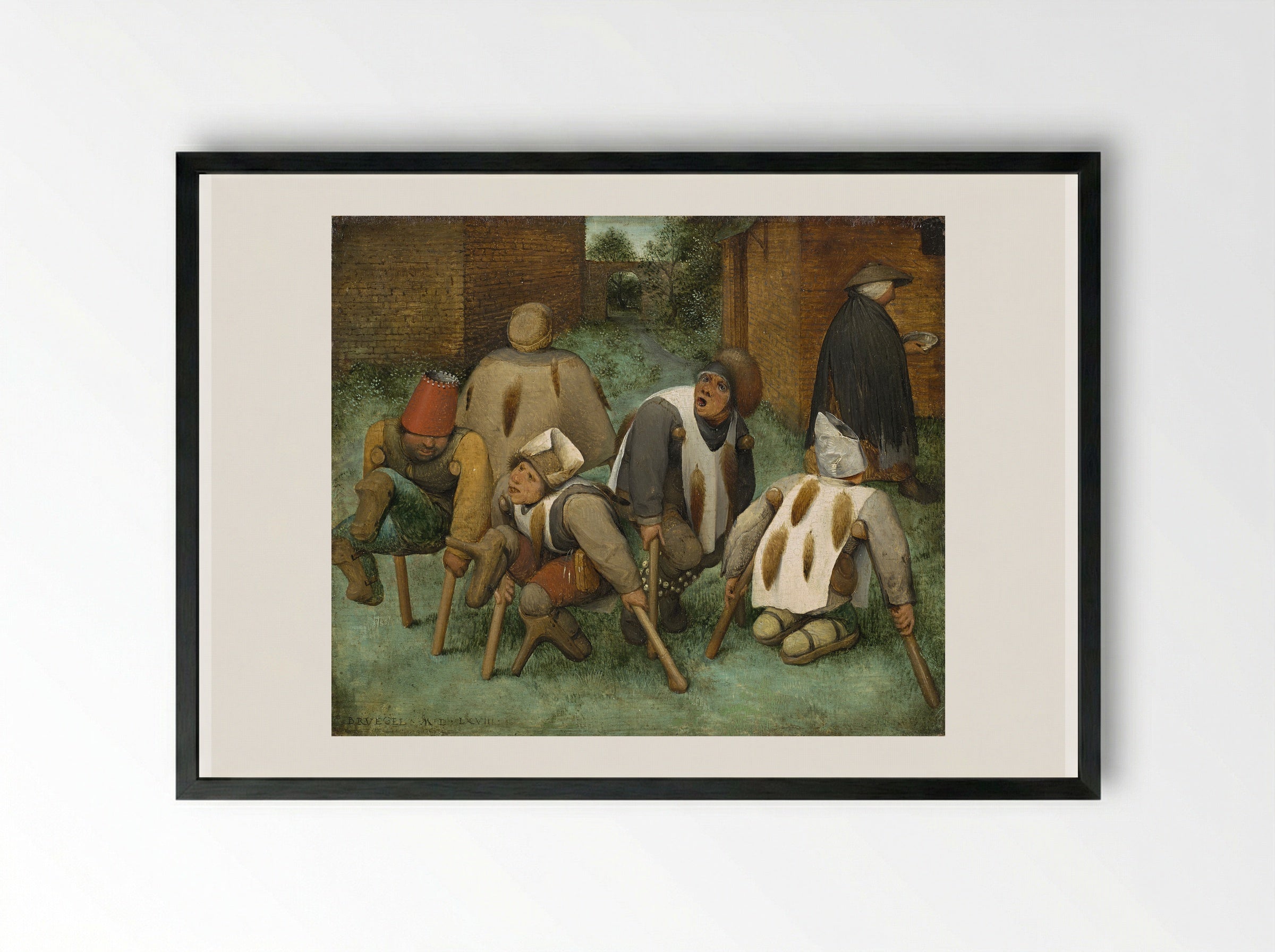 The Beggars - Pieter Bruegel the Elder - Framed Print Black