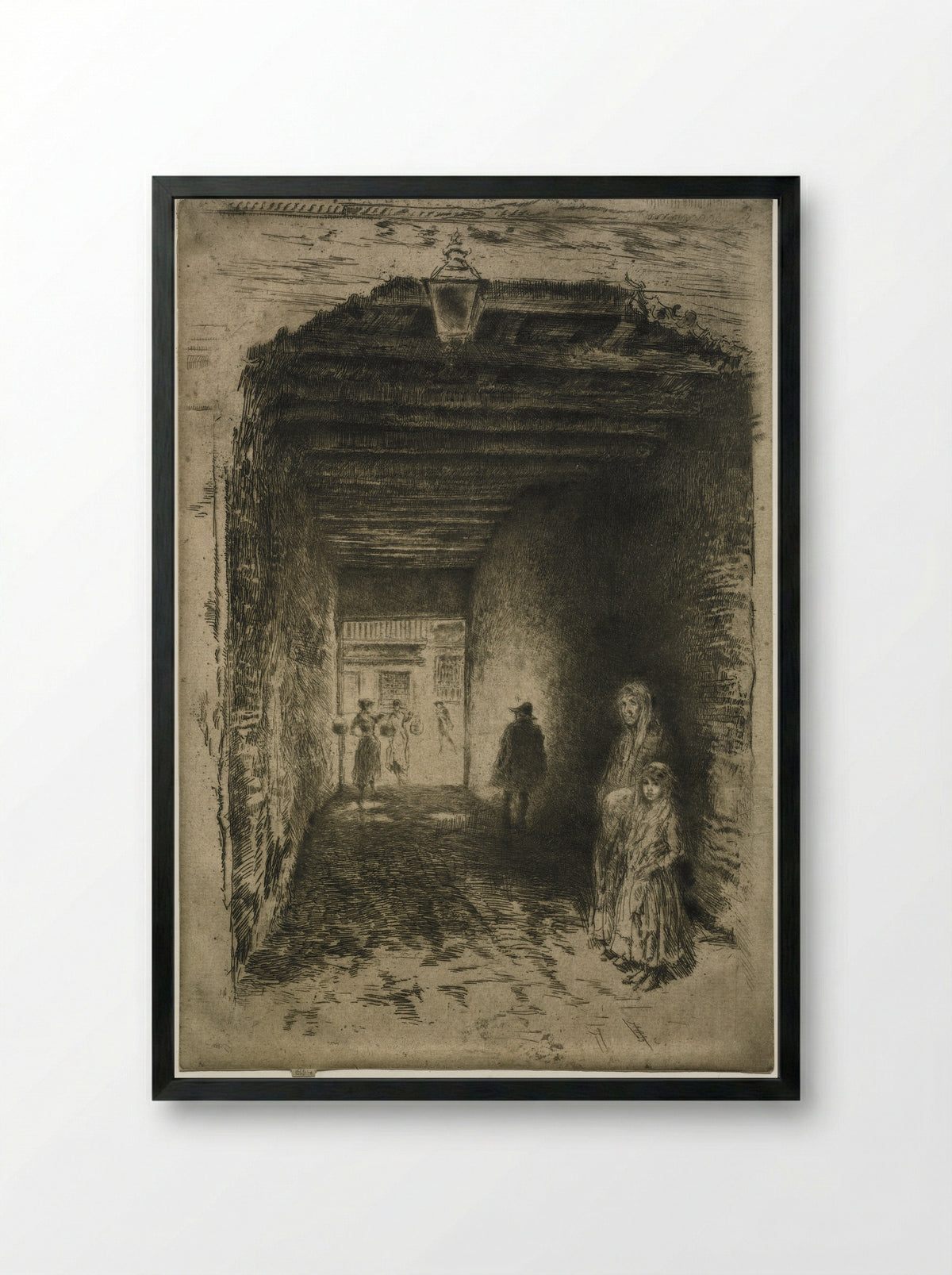 The Beggars - James McNeill Whistler - Framed Print Black