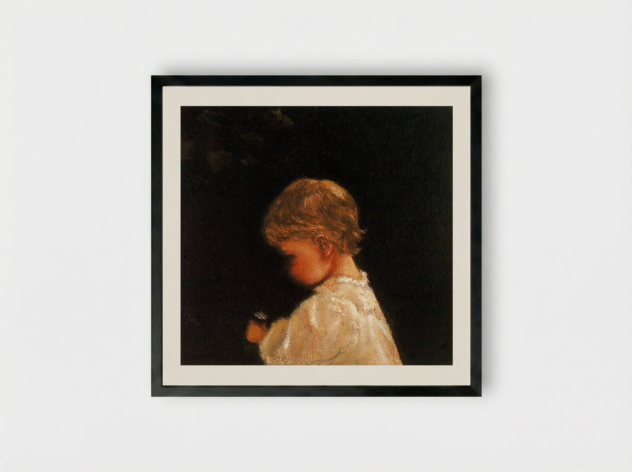 The Beginner (Margaret Perry) - Lilla Cabot Perry - Framed Print Black