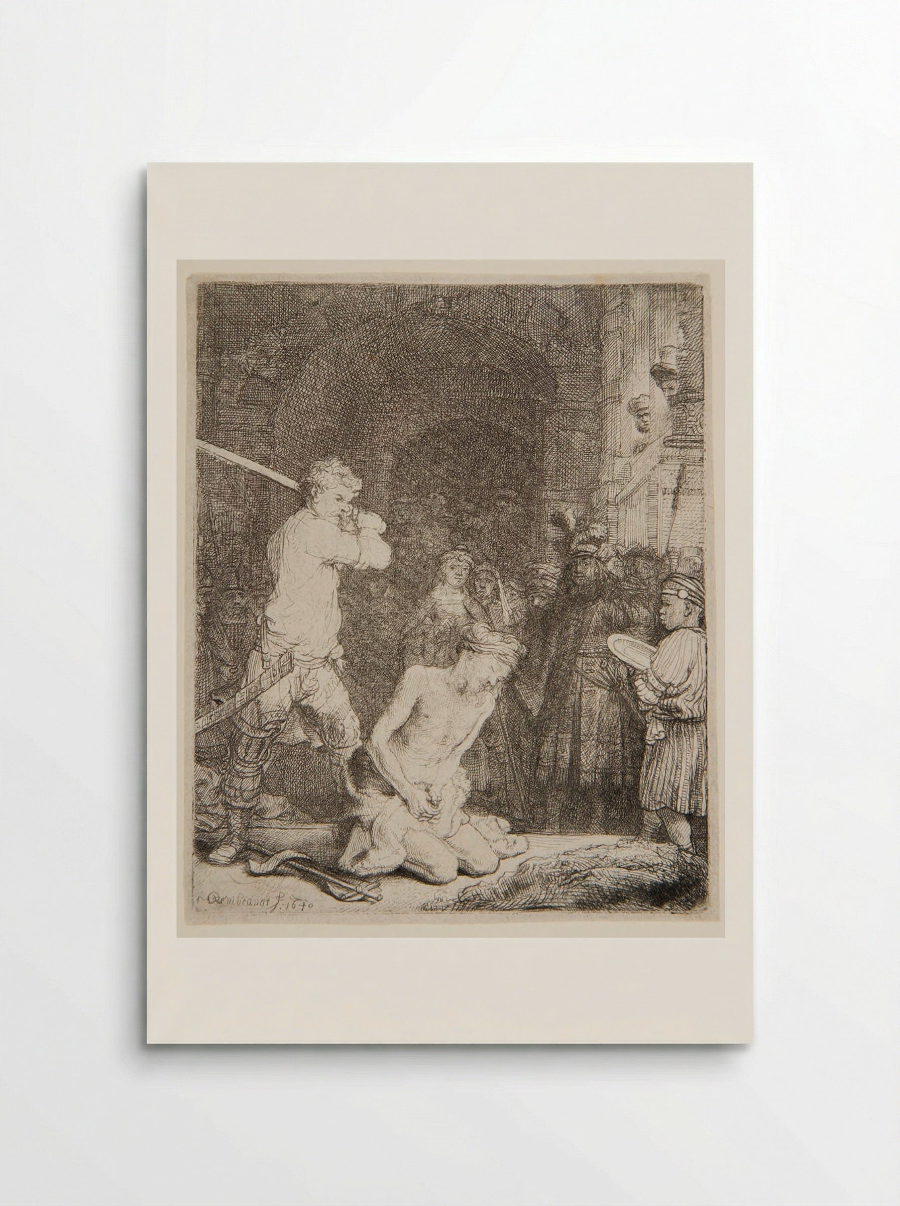 The Beheading of John the Baptist - Rembrandt Harmensz. van Rijn - Poster