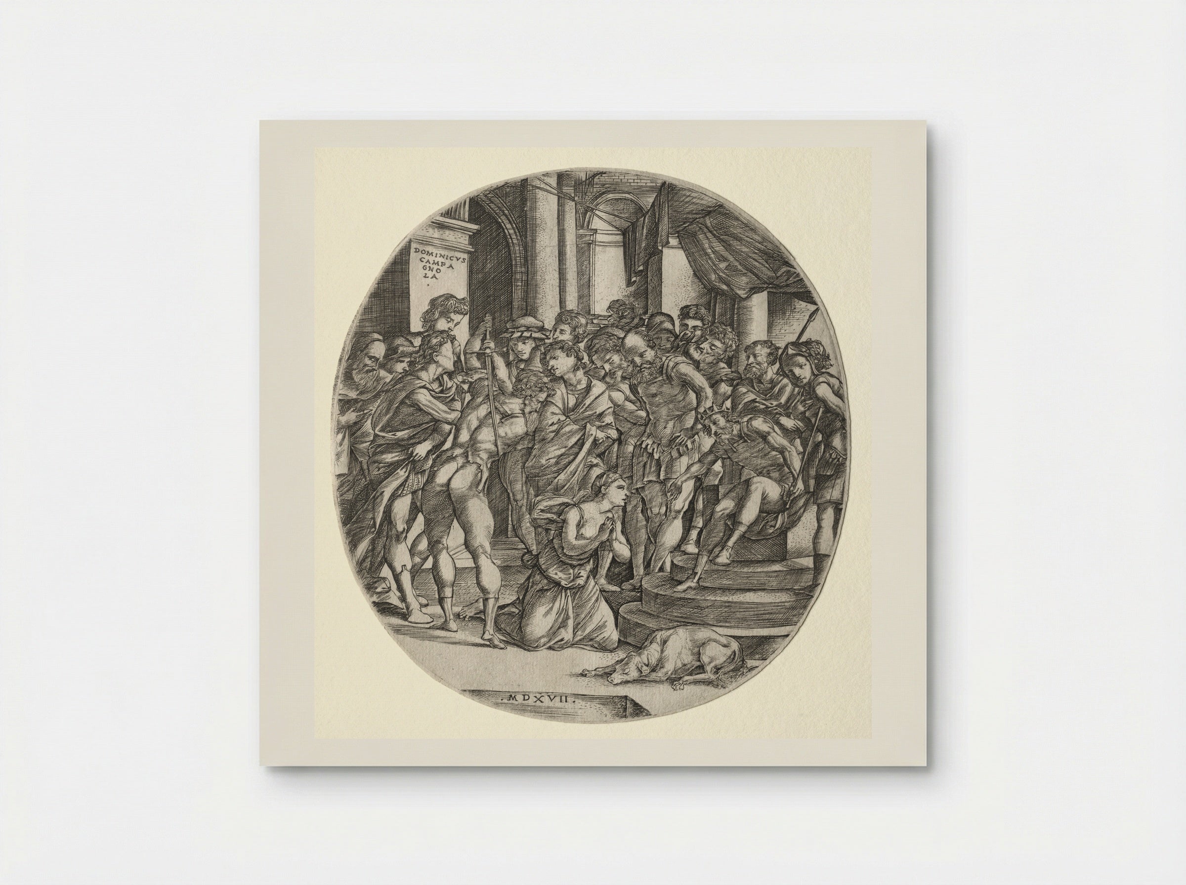 The Beheading of Saint Catherine - Domenico Campagnola - Poster