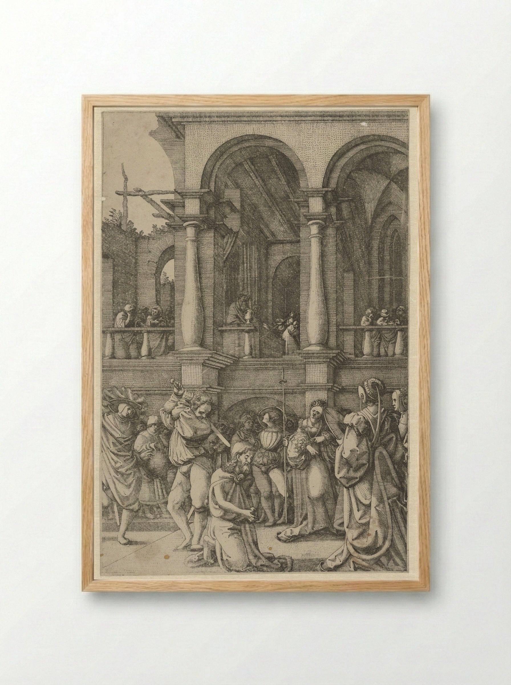 The Beheading of Saint John the Baptist - Frans Crabbe van Espleghem - Framed Print Wood
