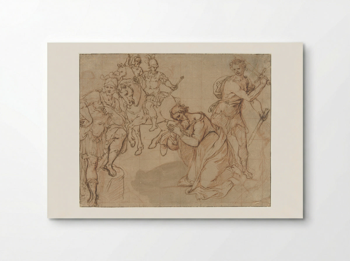 The Beheading of Saint Paul with Two Horsemen in the Background - Avanzino Nucci - Poster