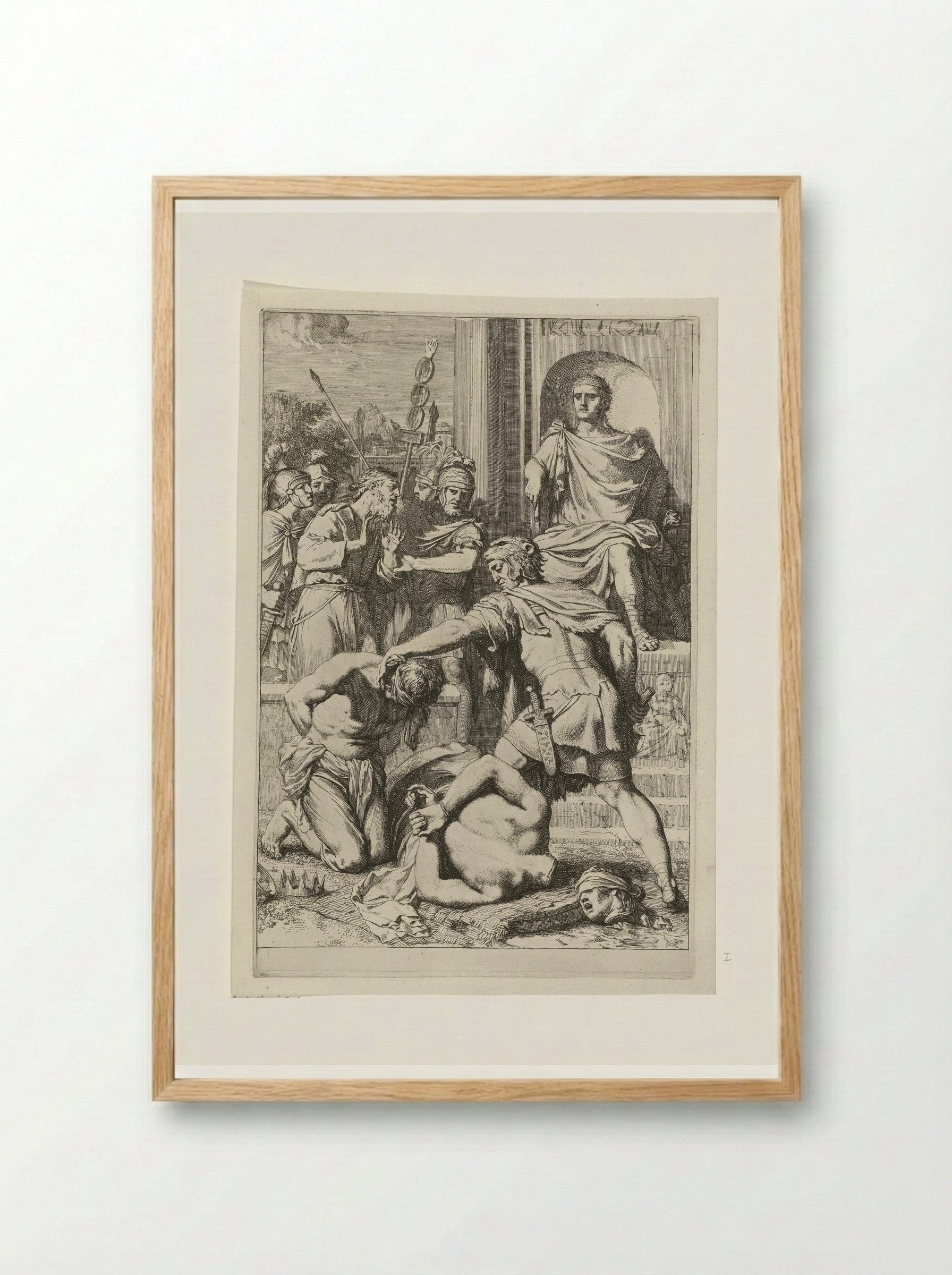 The Beheading of Two Kings by Order of a Roman Emperor - Gerard de Lairesse - Framed Print Wood