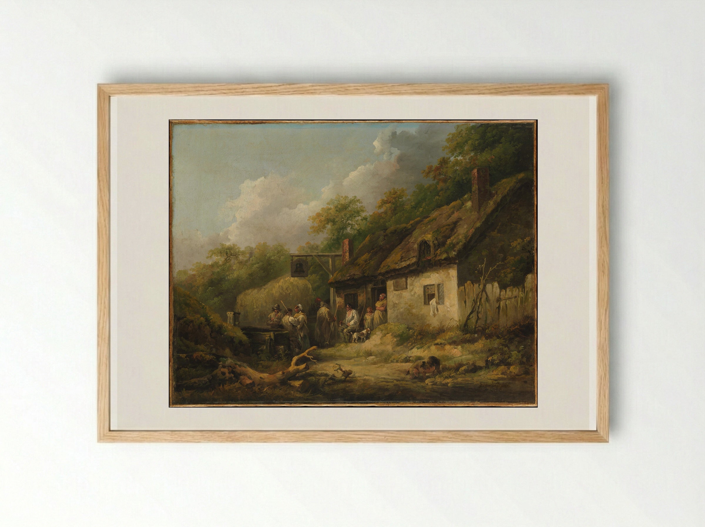 The Bell Inn - George Morland - Framed Print Wood
