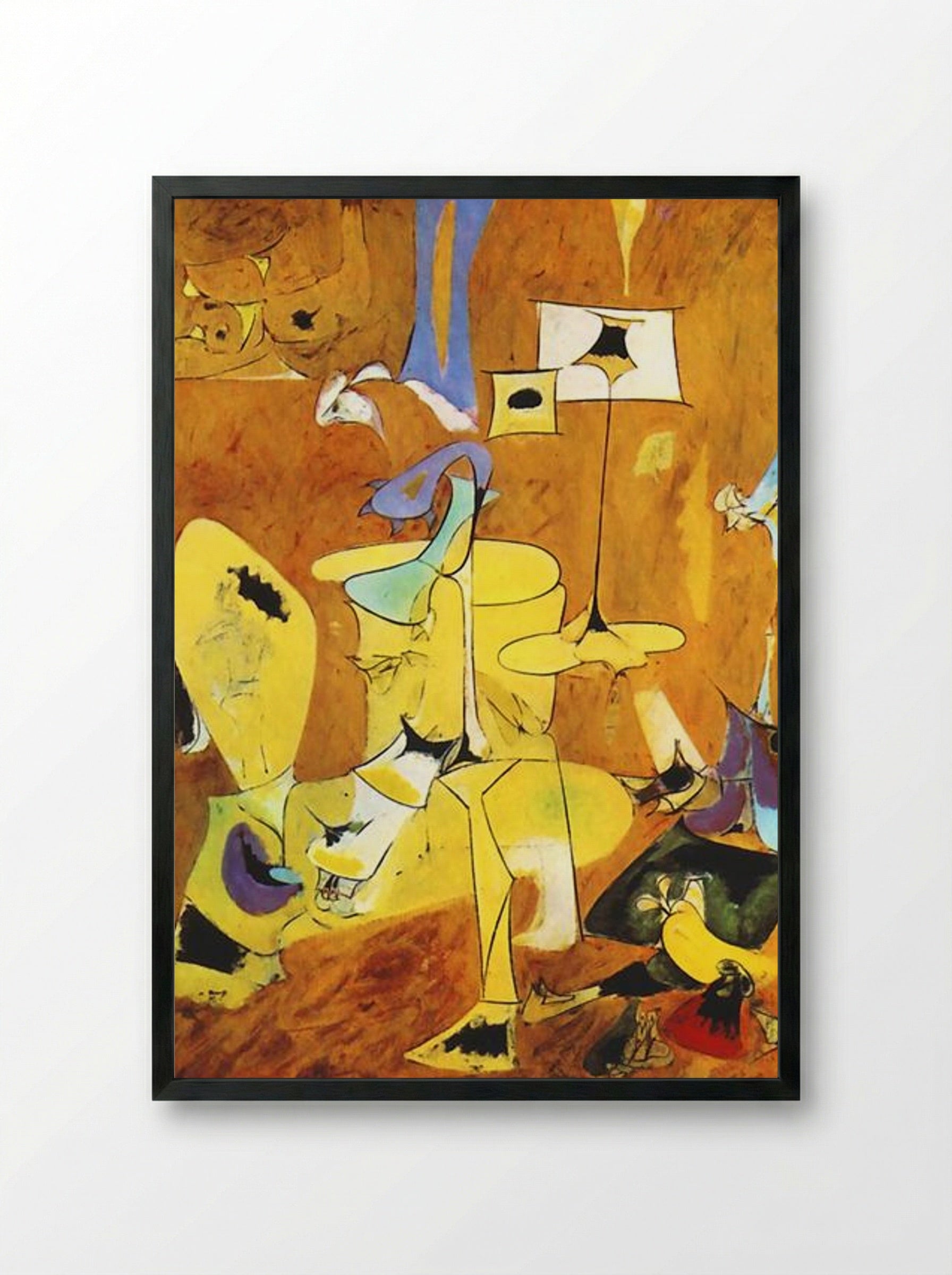 The Betrothal II - Arshile Gorky - Framed Print Black