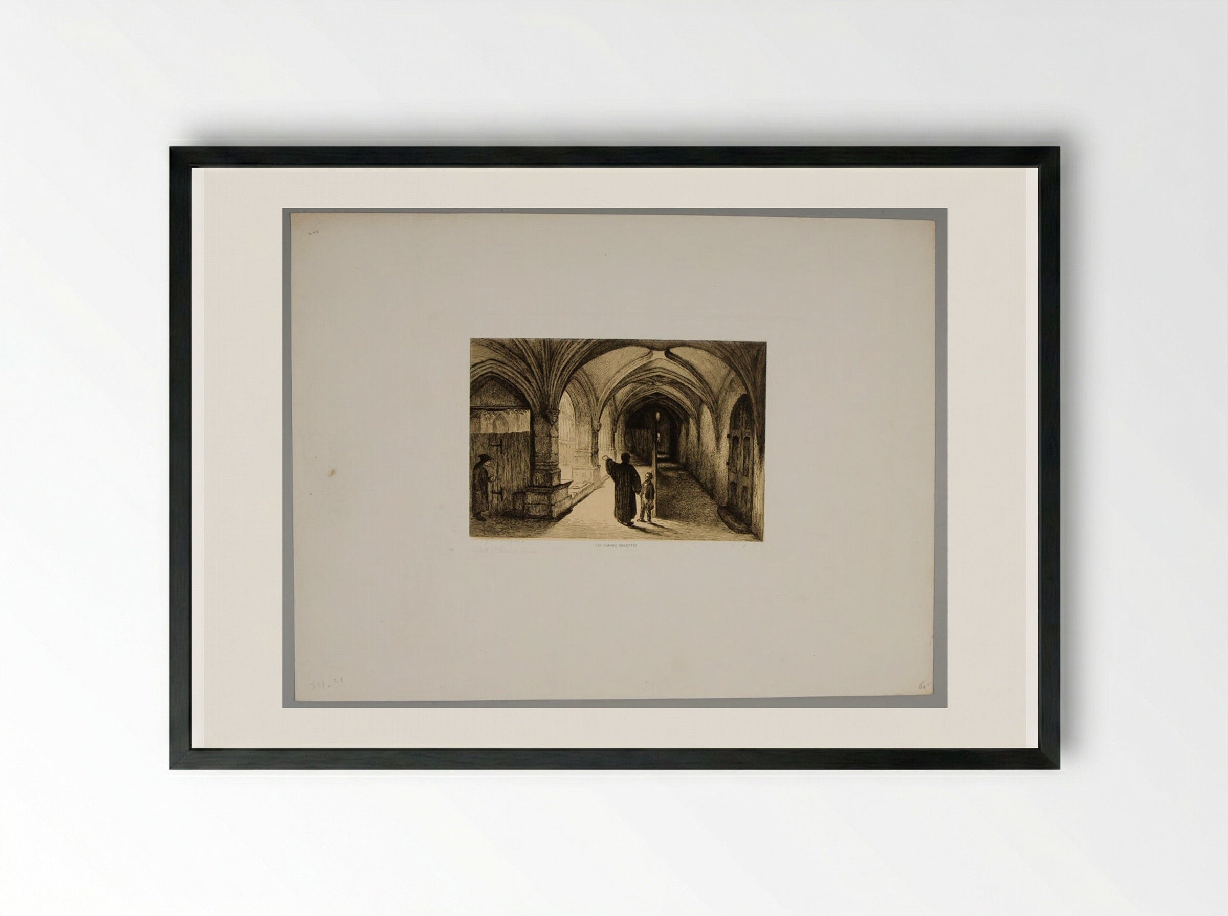 The Billed Carmelites - Léopold Flameng - Framed Print Black